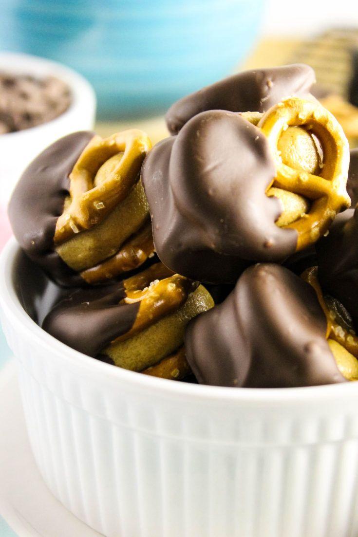 Vegan Chocolate Peanut Butter Pretzel Bites