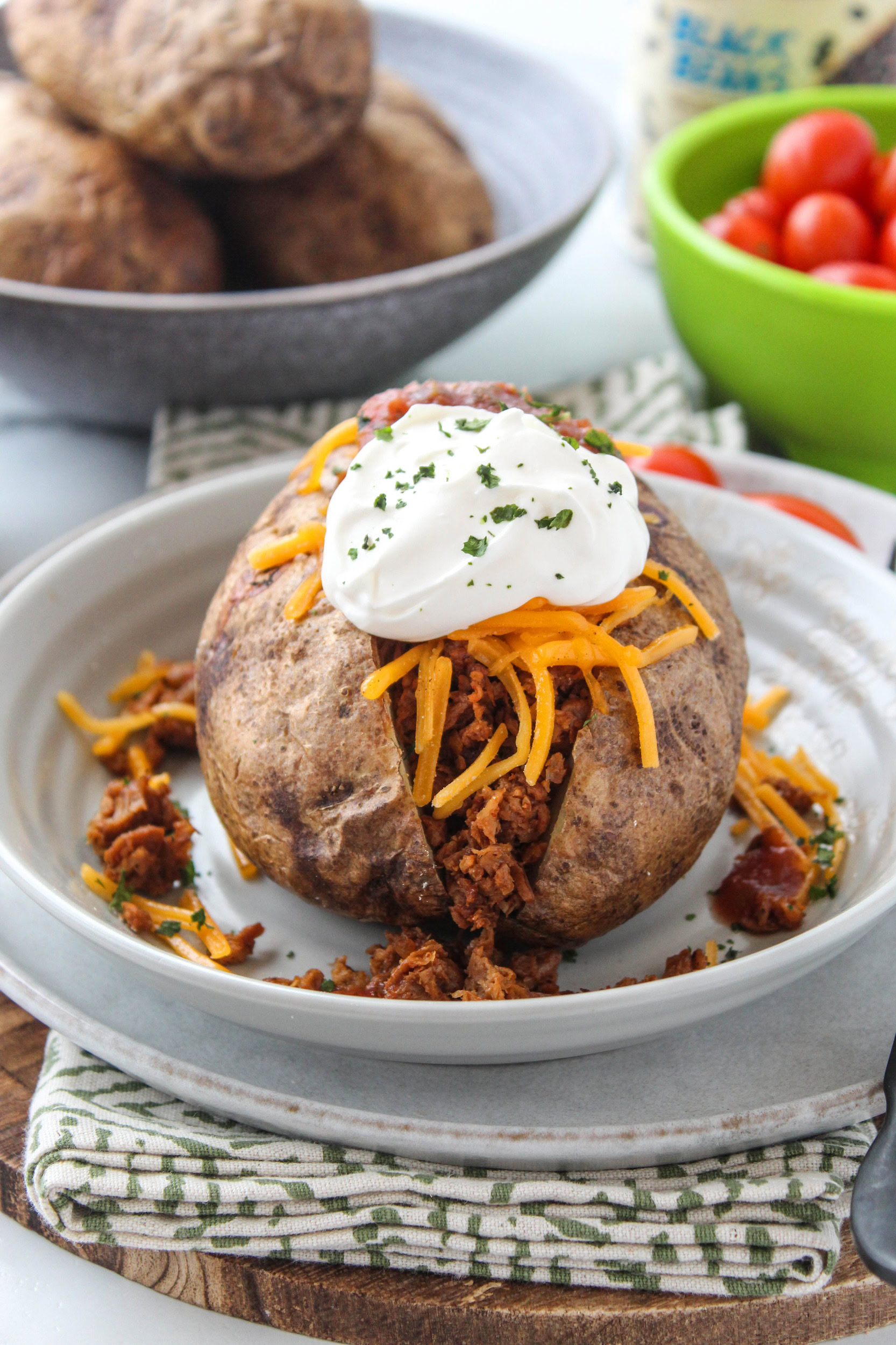 Vegetarian Taco Baked Potato