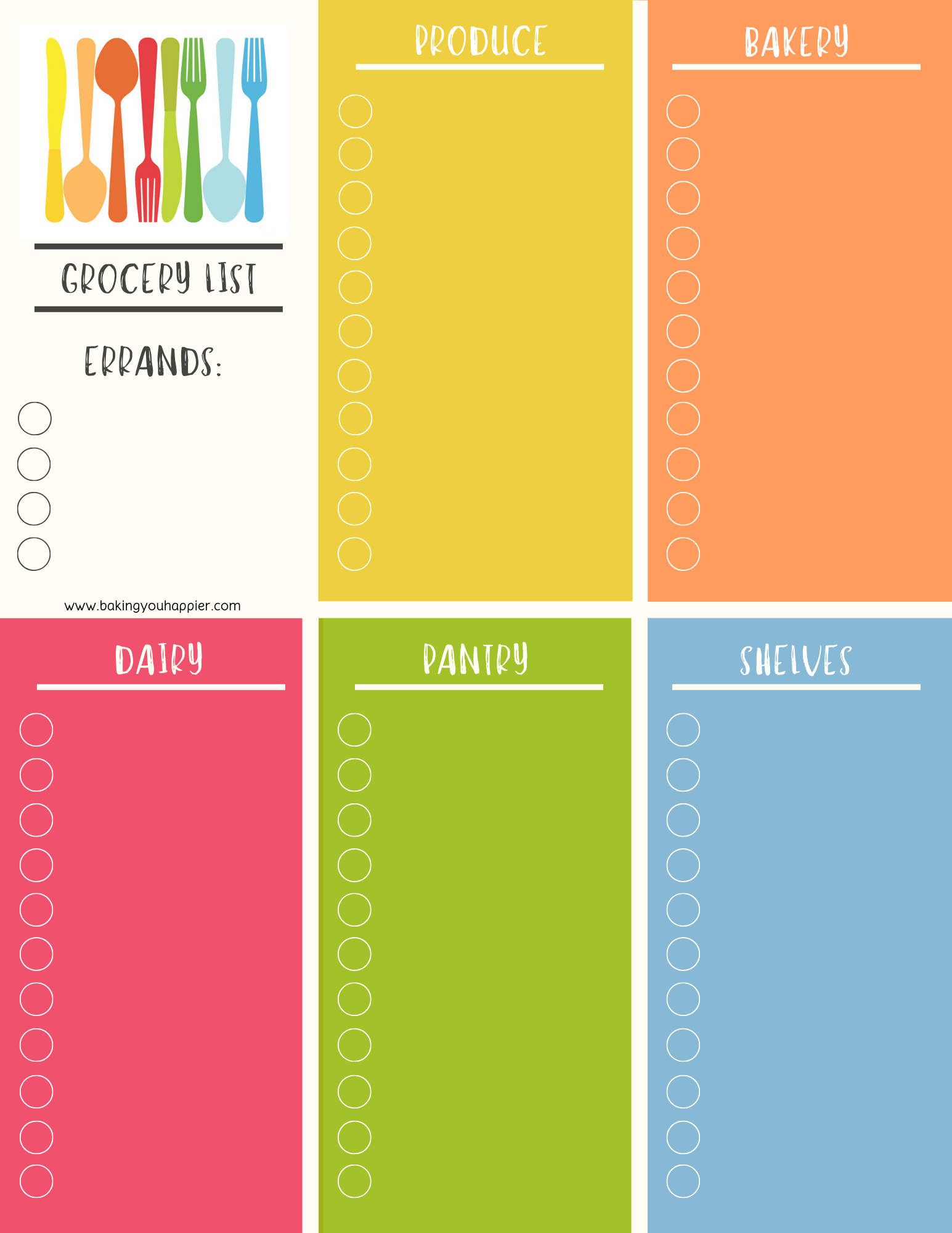 Printable Weekly Meal Planner & Grocery List
