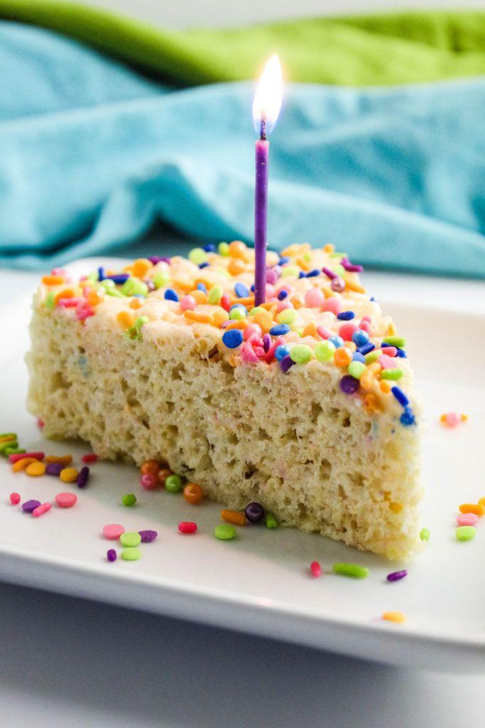 Cake Batter Rice Krispie Treats