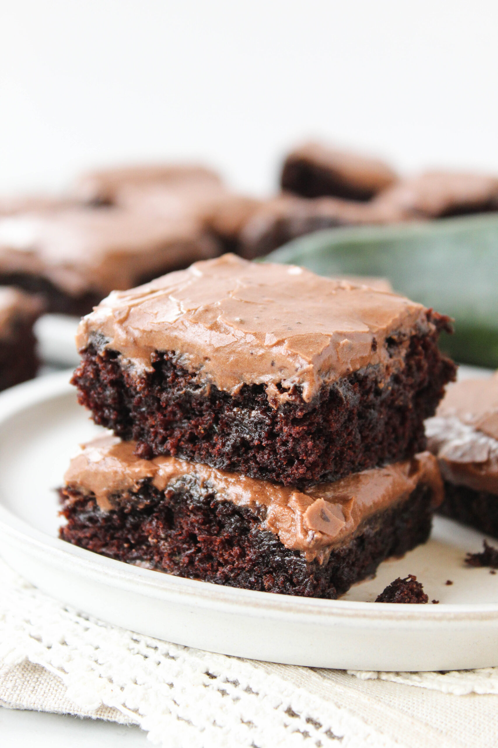 Fudgy chocolate zucchini brownies with hidden veggies and a moist texture
