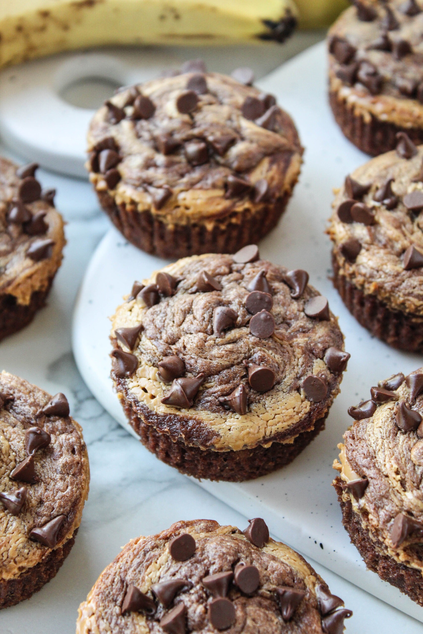 Vegan Peanut Butter Banana Brownie Bites