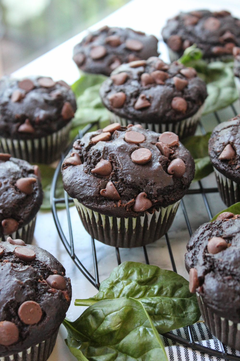 Chocolate Spinach Banana Muffins Recipe