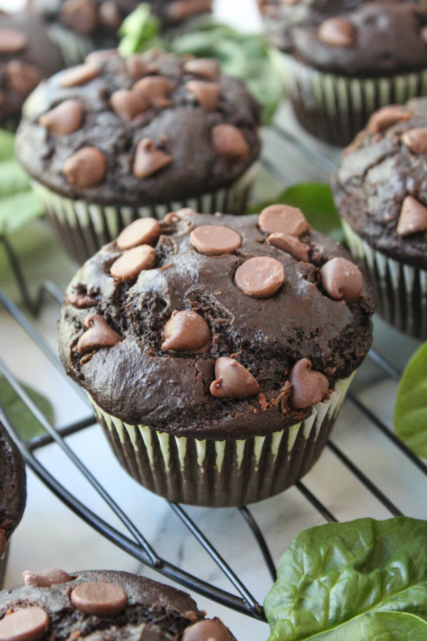 Chocolate Spinach Banana Muffins Recipe