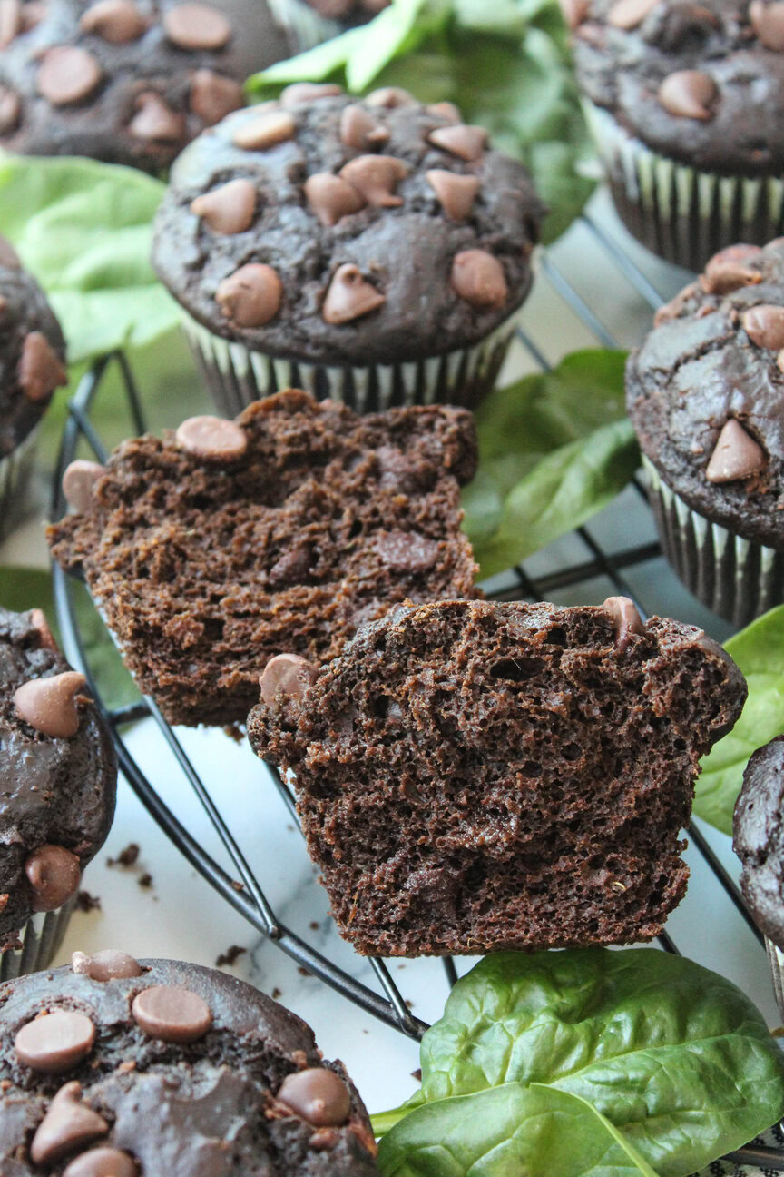 Chocolate Spinach Banana Muffins Recipe