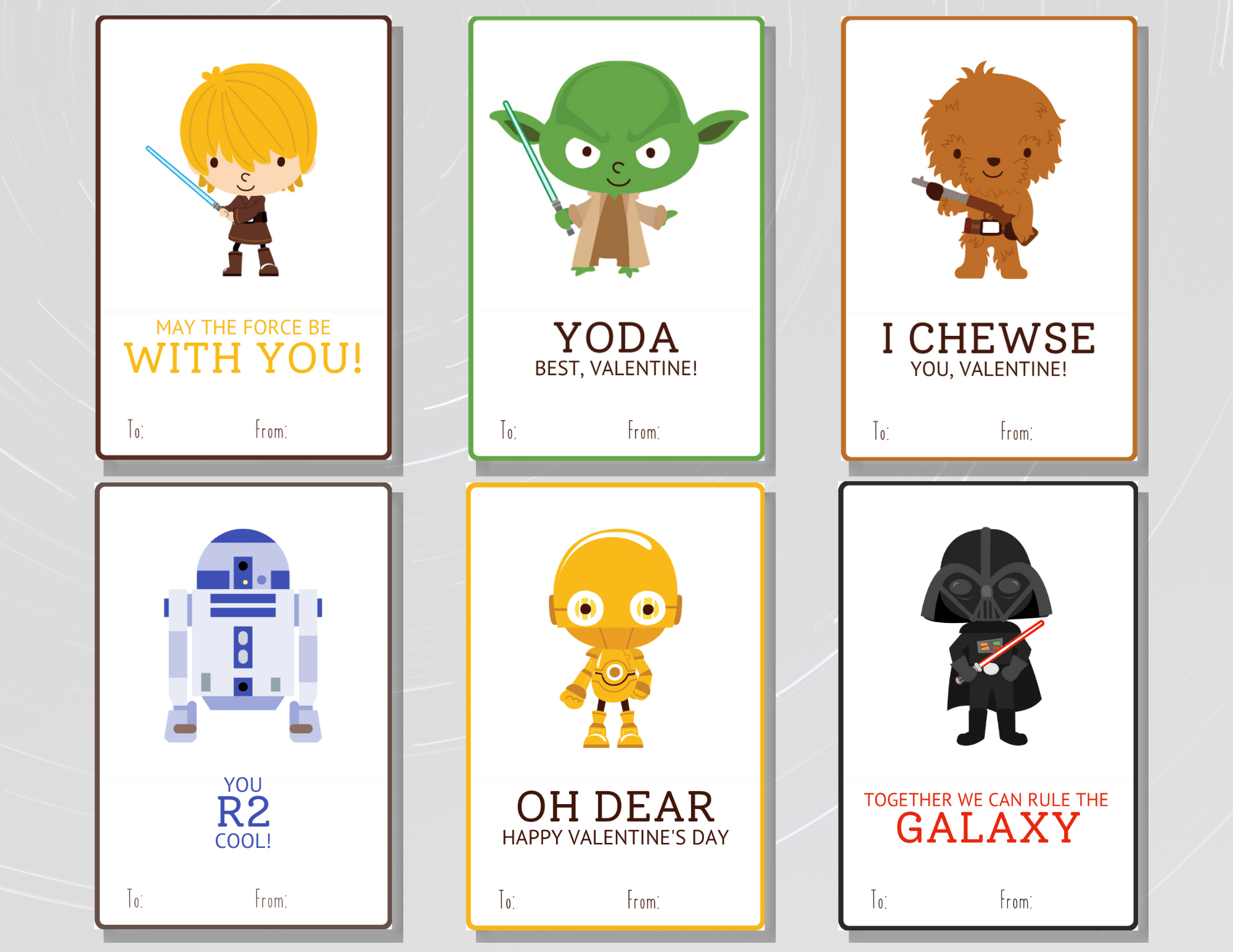 Free Printable Star Wars Valentine Cards