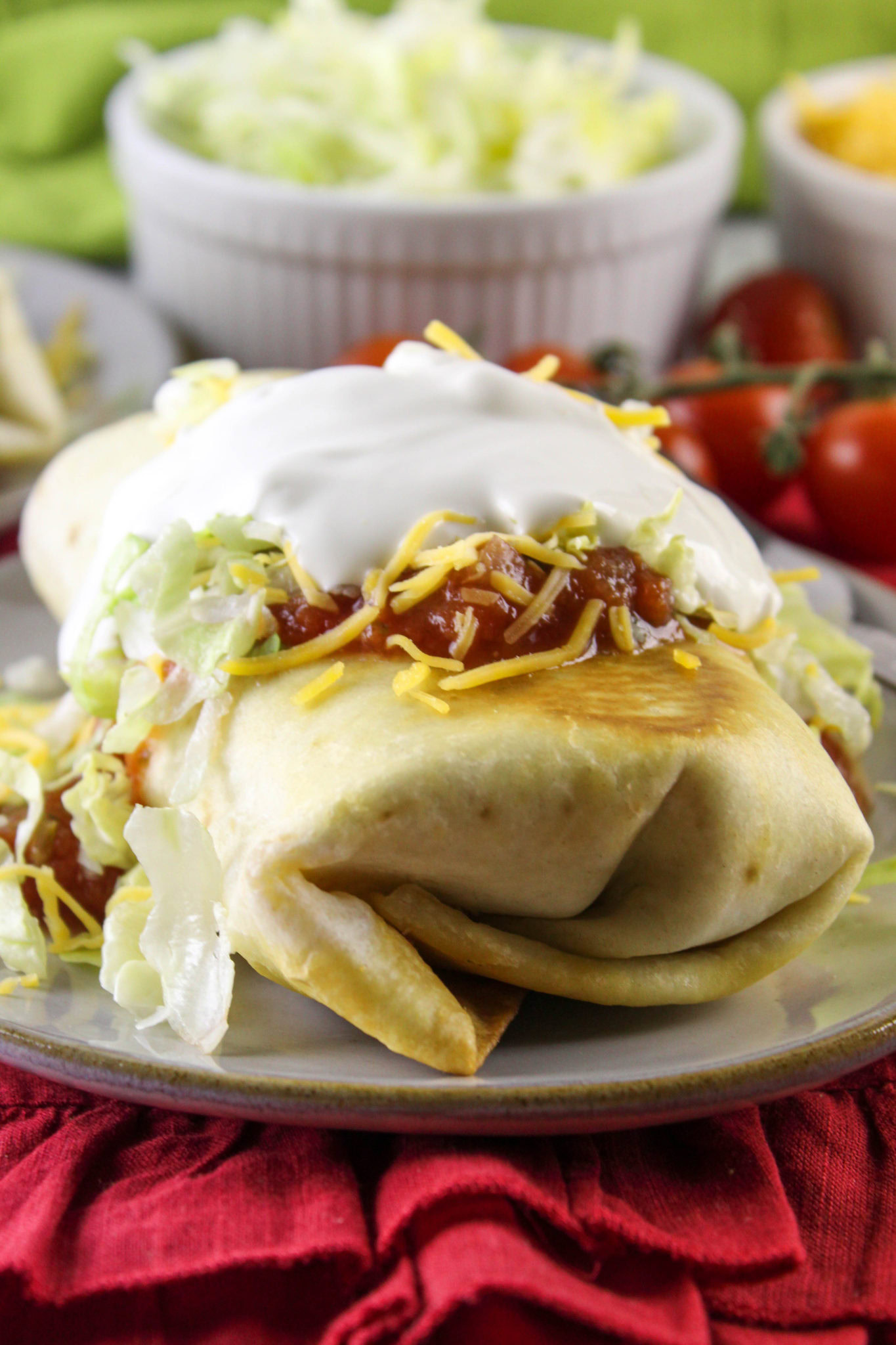 Vegetarian Chicken Chimichanga’s
