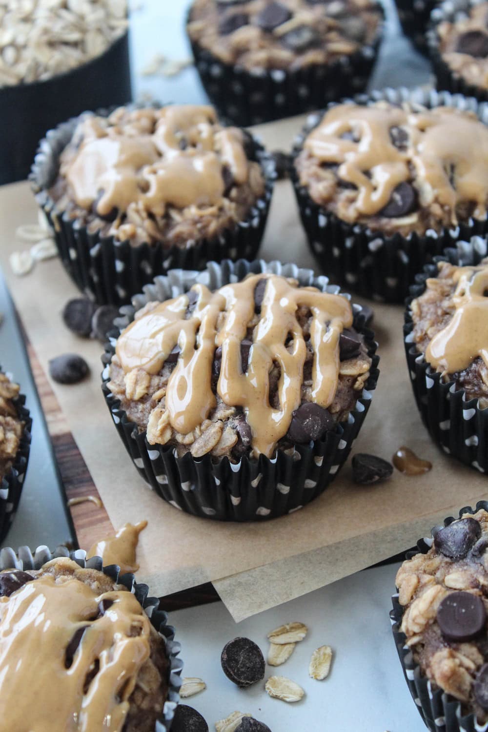 Peanut Butter Banana Baked Oatmeal Cups