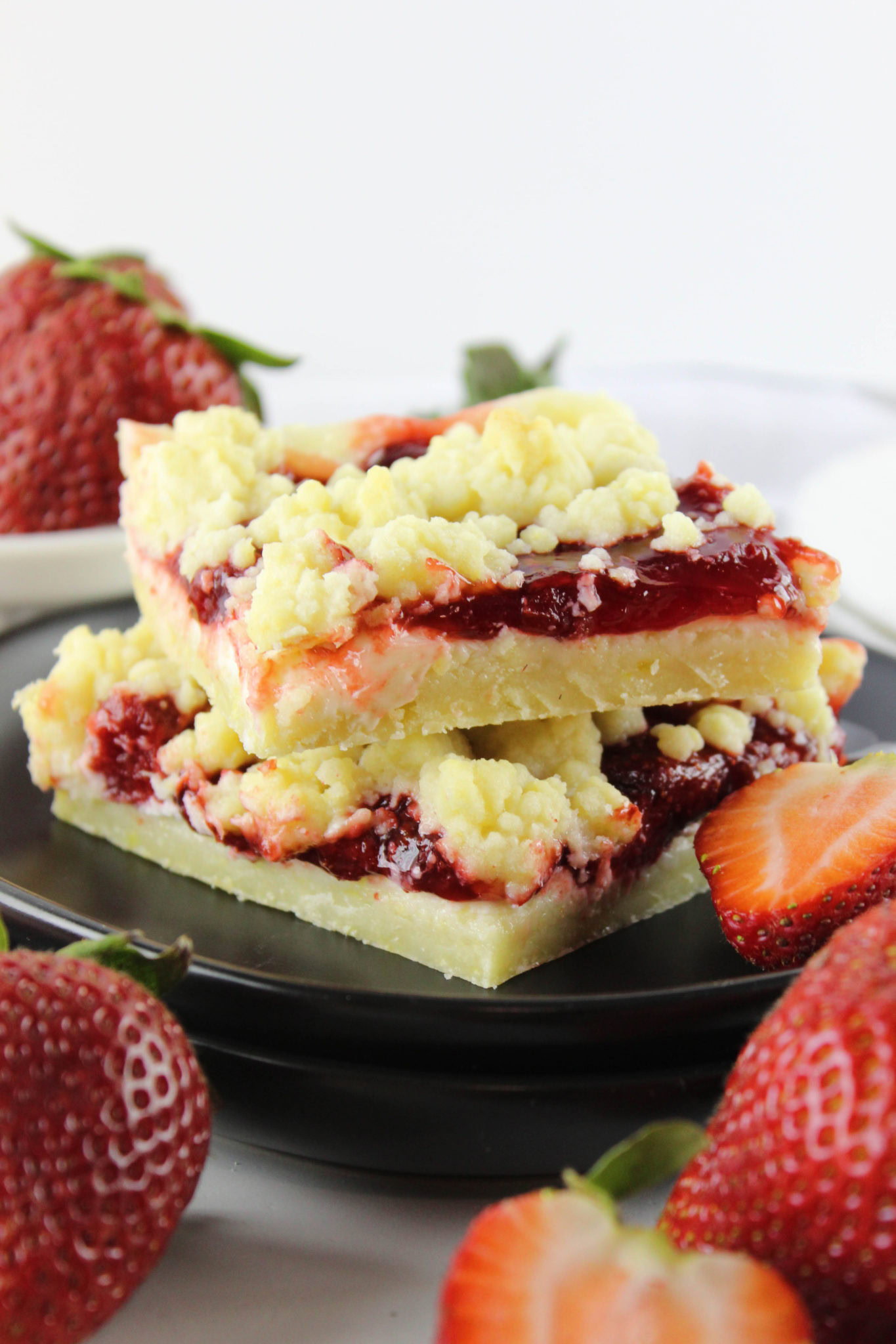 Strawberries & Cream Crumb Bars