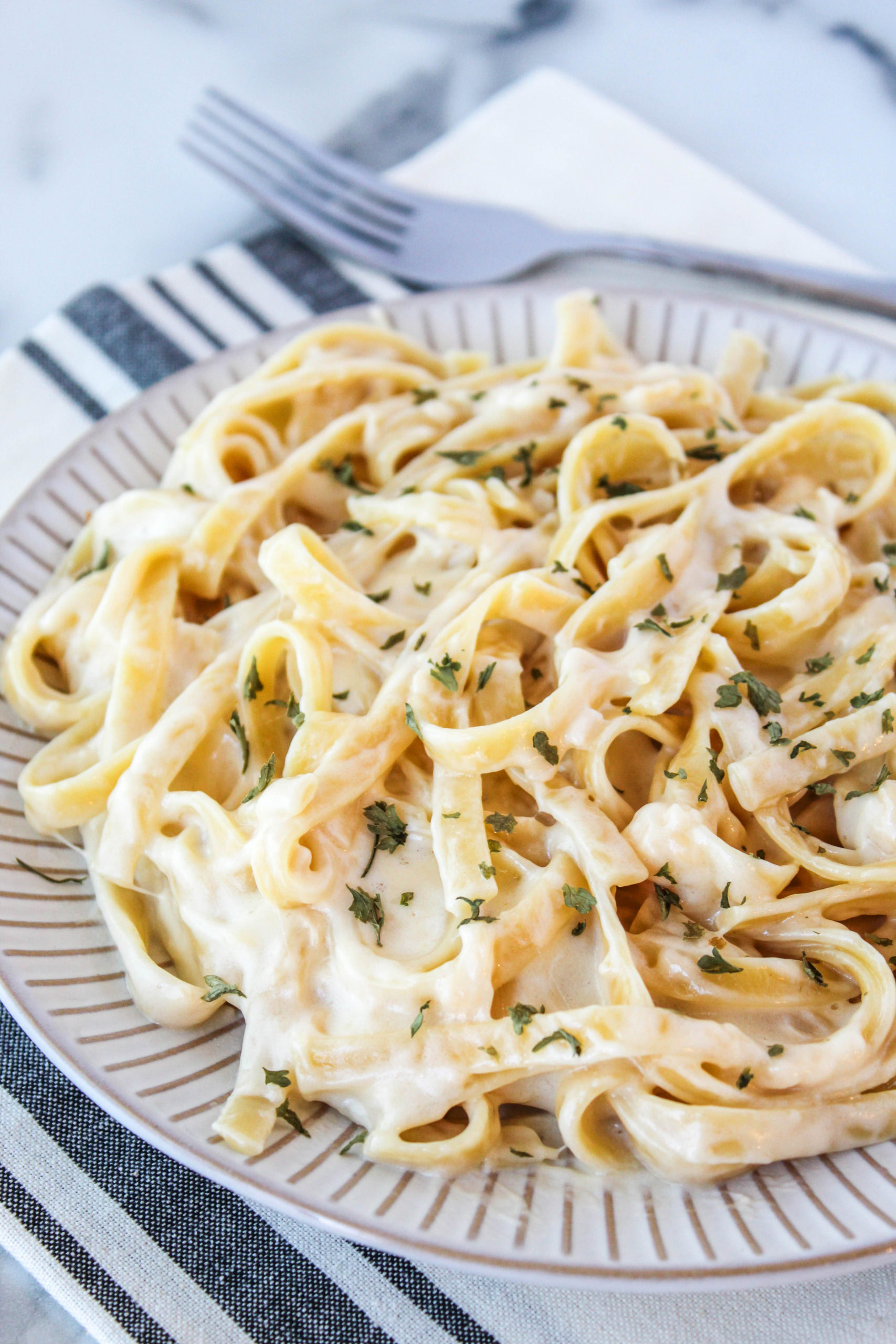 One Pan Fettuccine Alfredo