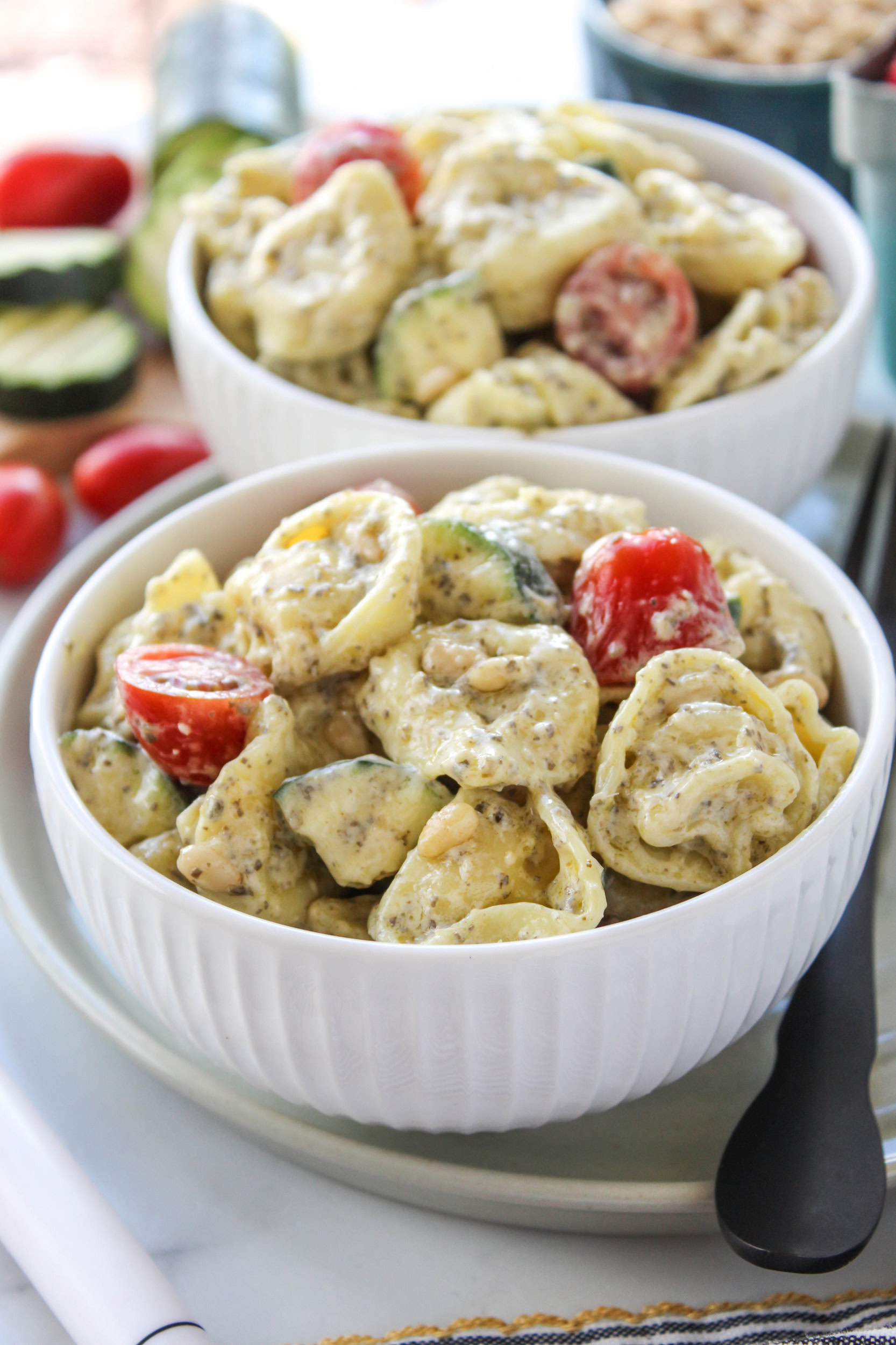 Pesto Tortellini Pasta Salad