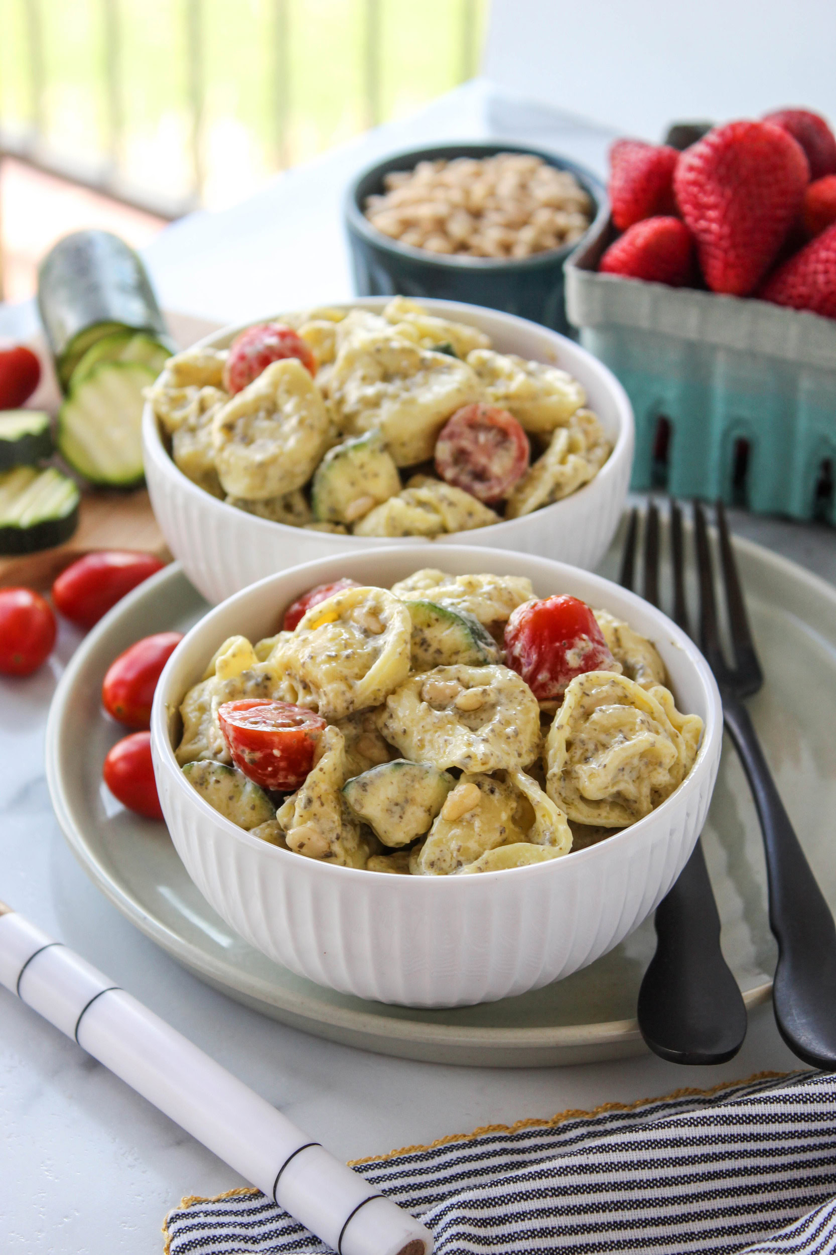 Pesto Tortellini Pasta Salad