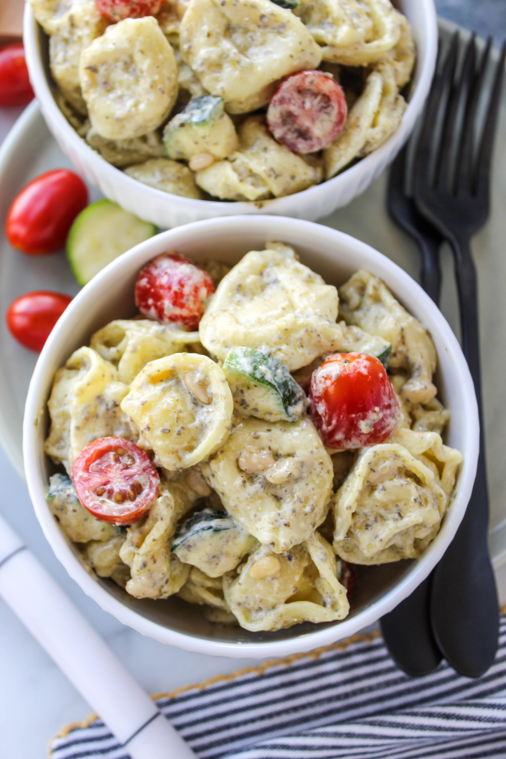 Pesto Tortellini Pasta Salad