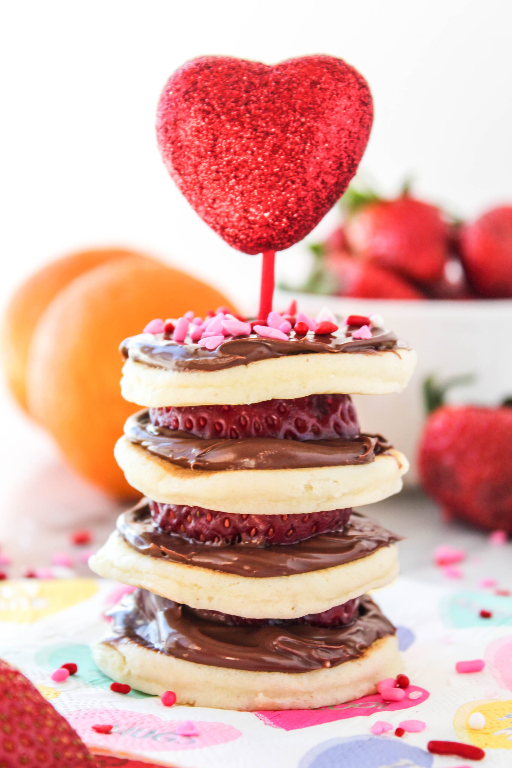 Valentine Mini-Pancake Stacks