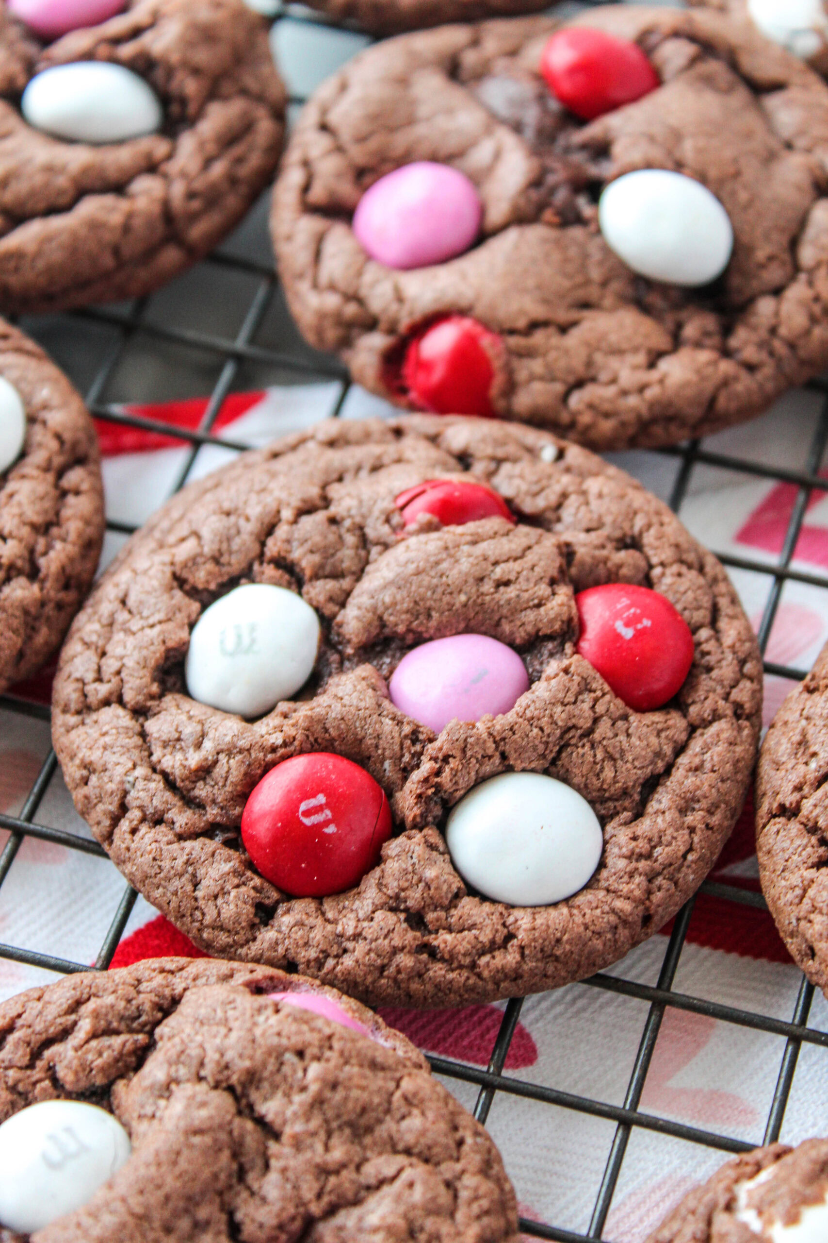 Chocolate Valentine Cake Mix Cookies