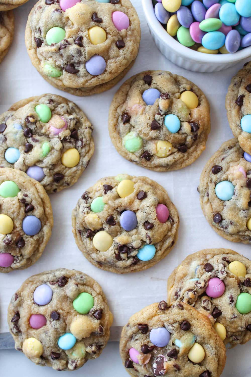 Easter M&M Chocolate Chip Cookies