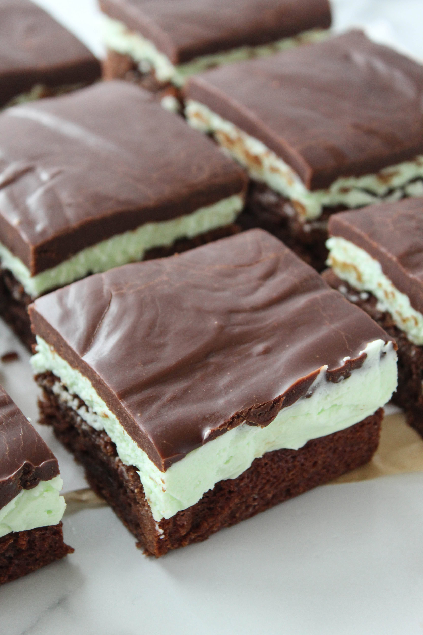 Mint Brownies With Box Mix