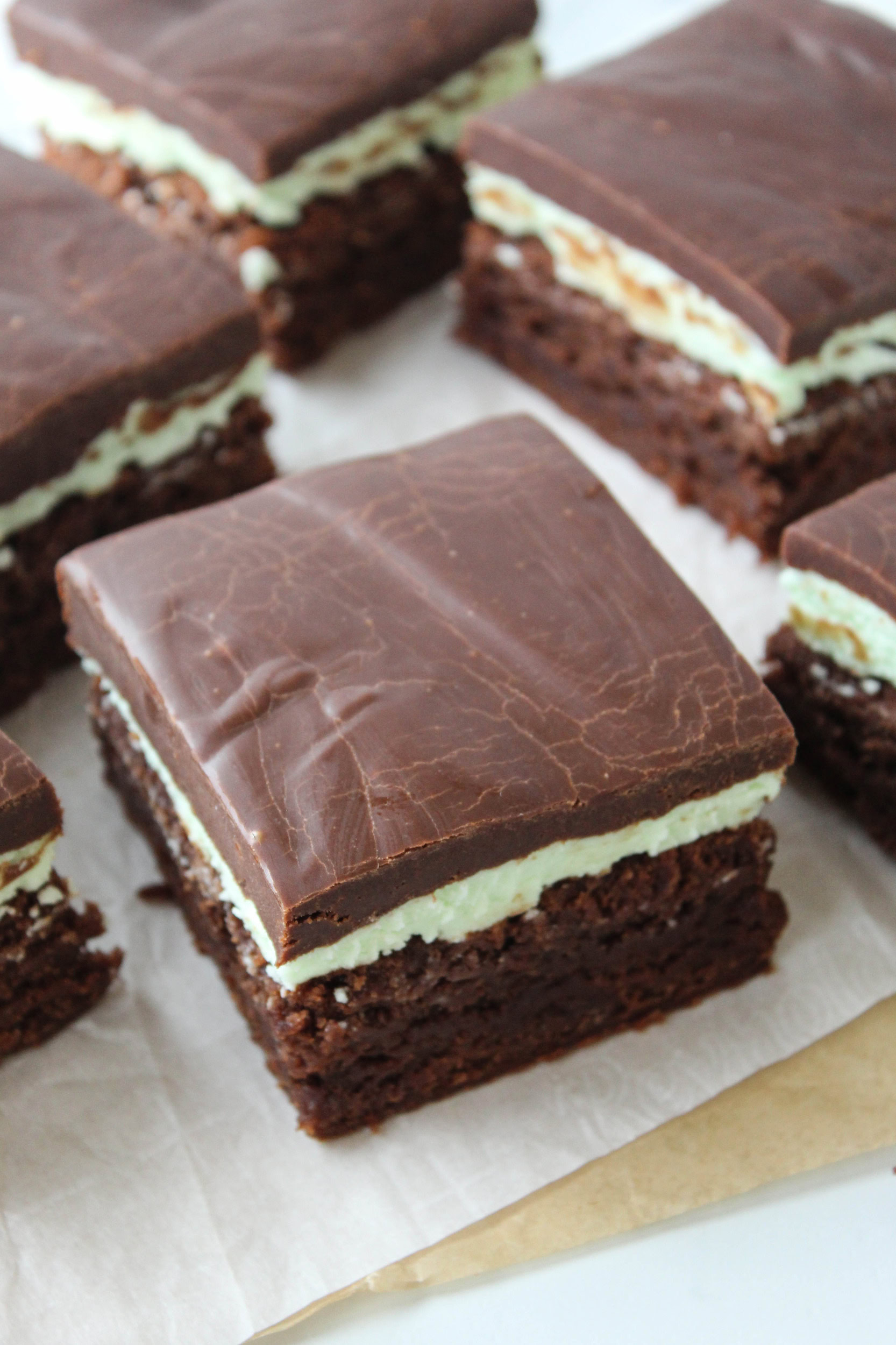Mint Brownies With Box Mix