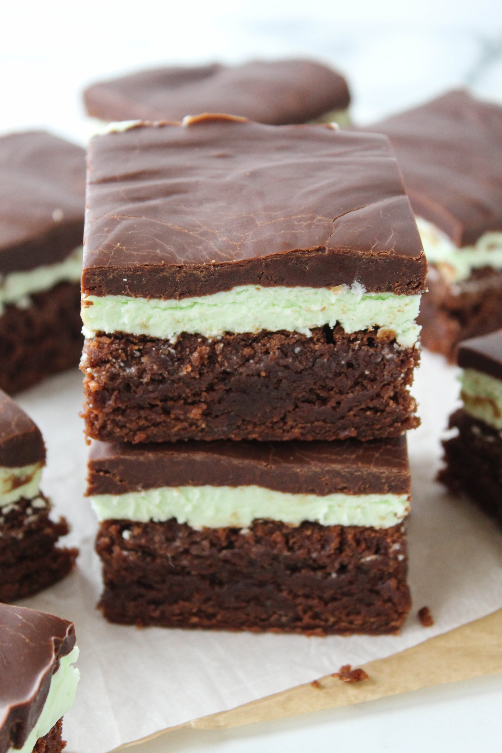 Mint Brownies With Box Mix