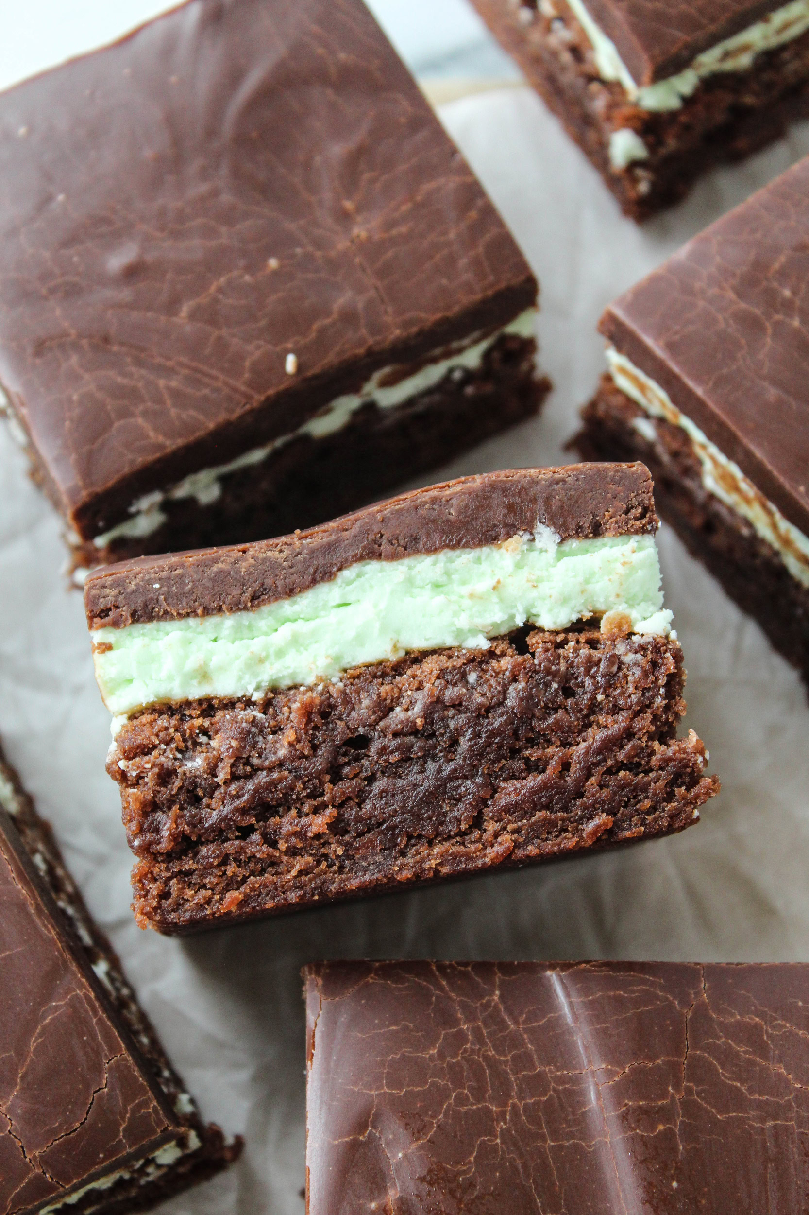 Mint Brownies With Box Mix