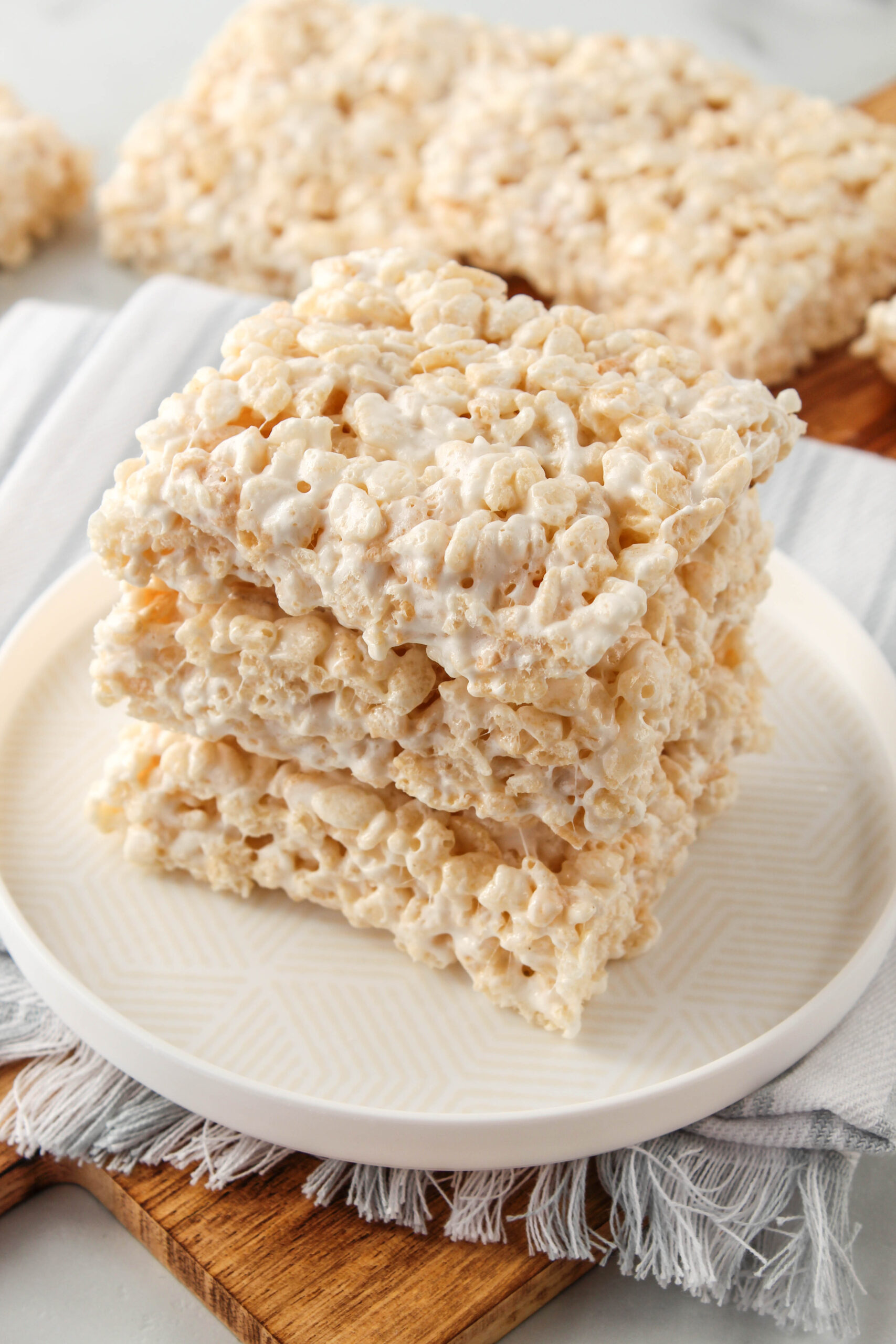 Rice Krispie treats made with marshmallows and butter