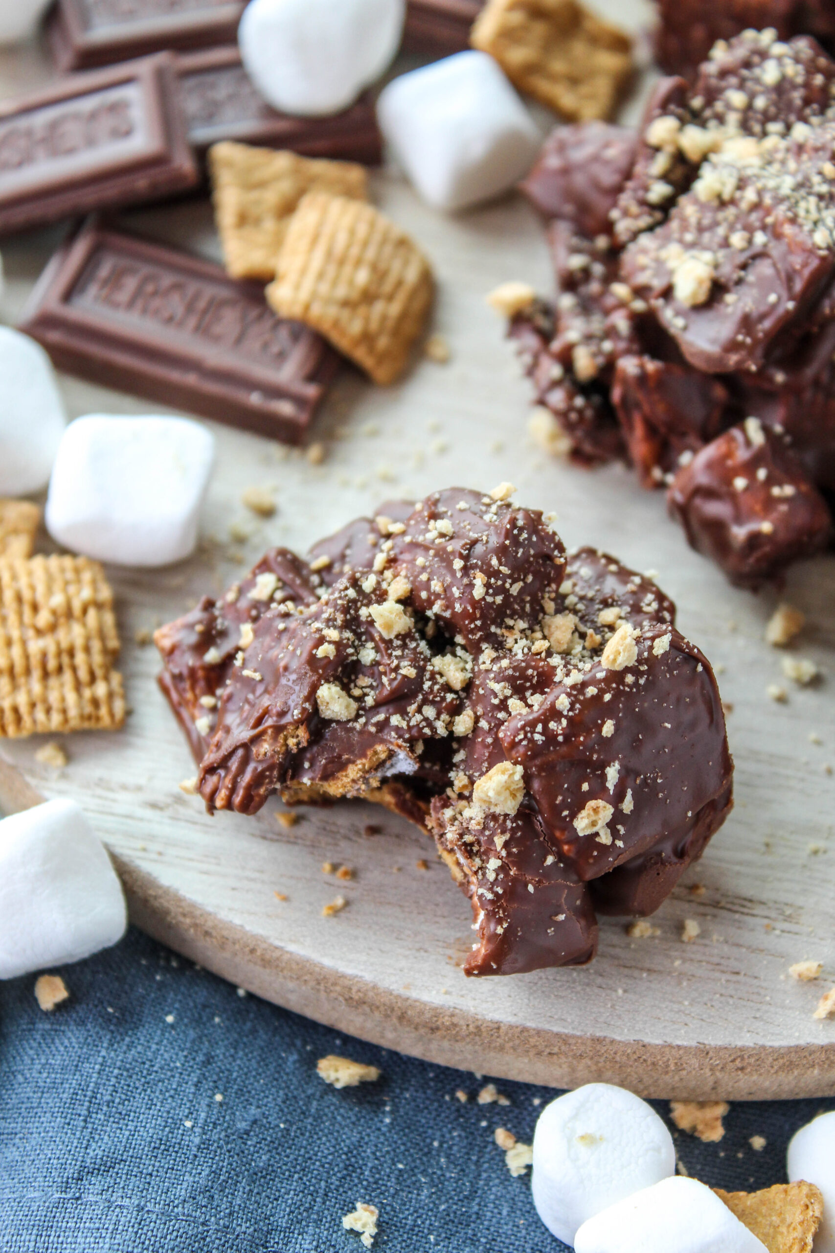 Close‑up of s’mores candy bites
