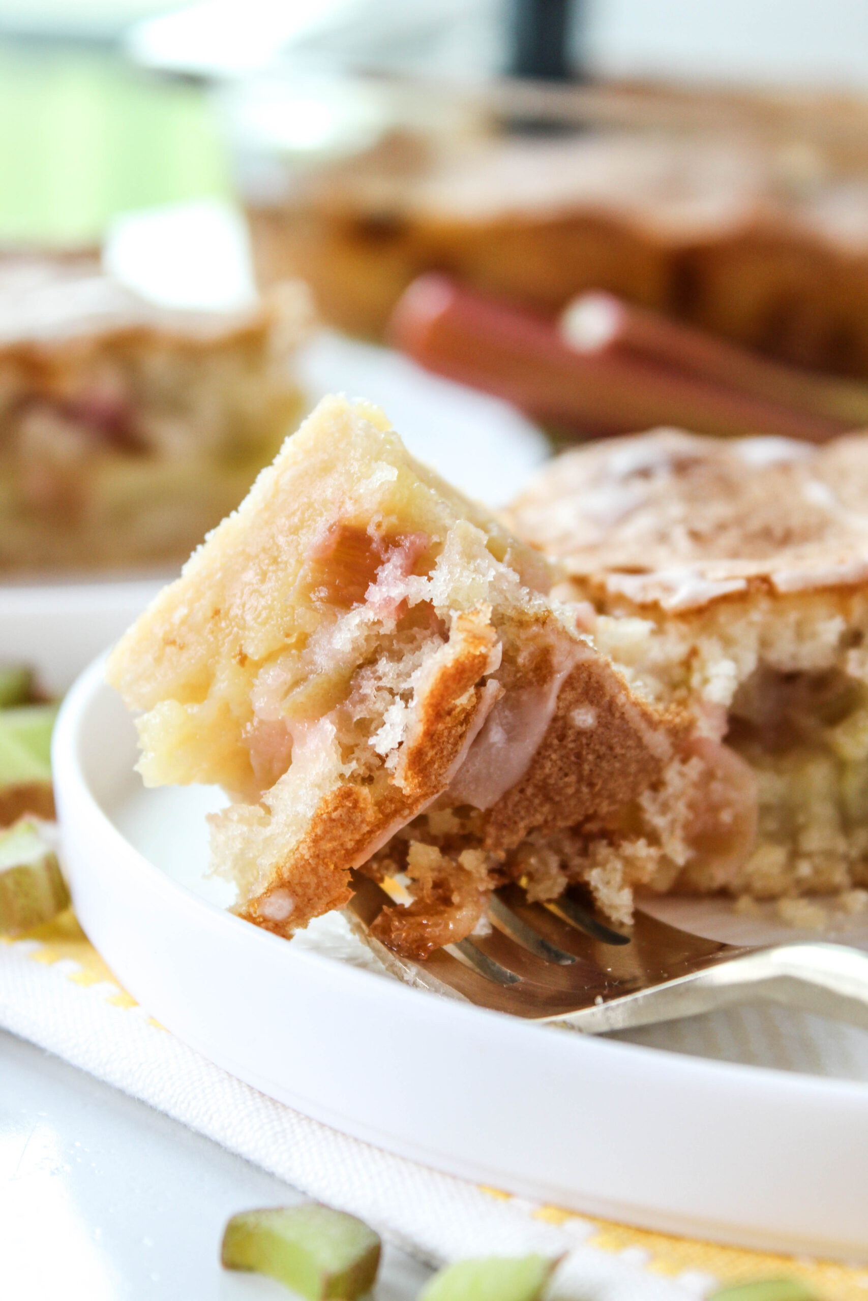 Classic rhubarb dream bars, a sweet‑tart custard dessert
