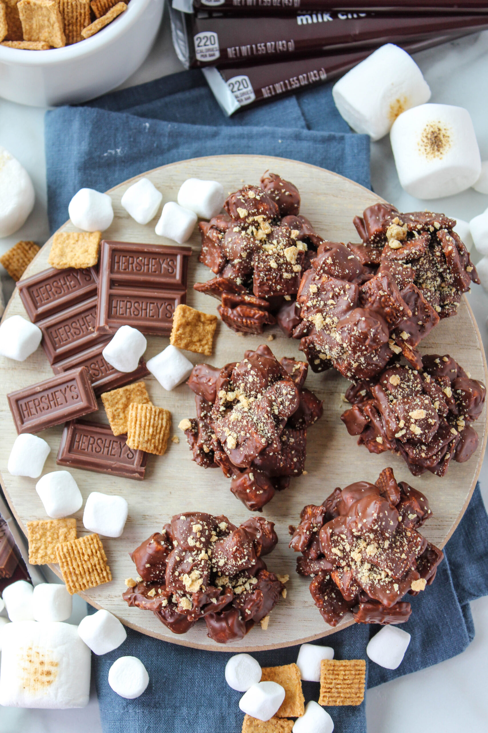S’mores candy bites set up and decorated