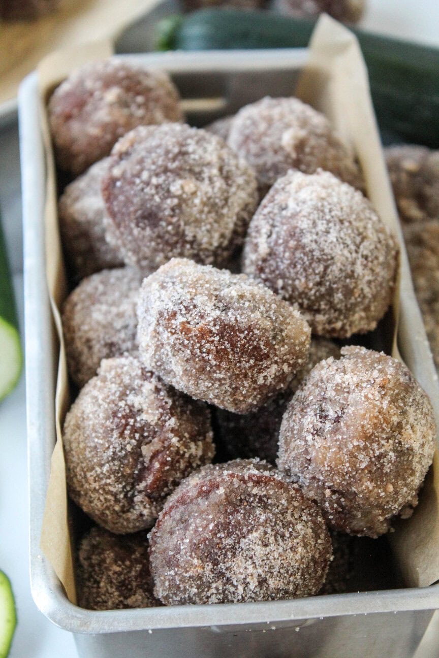 Mini Chocolate Zucchini Donut Muffins
