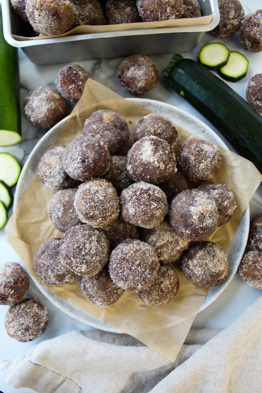 Mini Chocolate Zucchini Donut Muffins