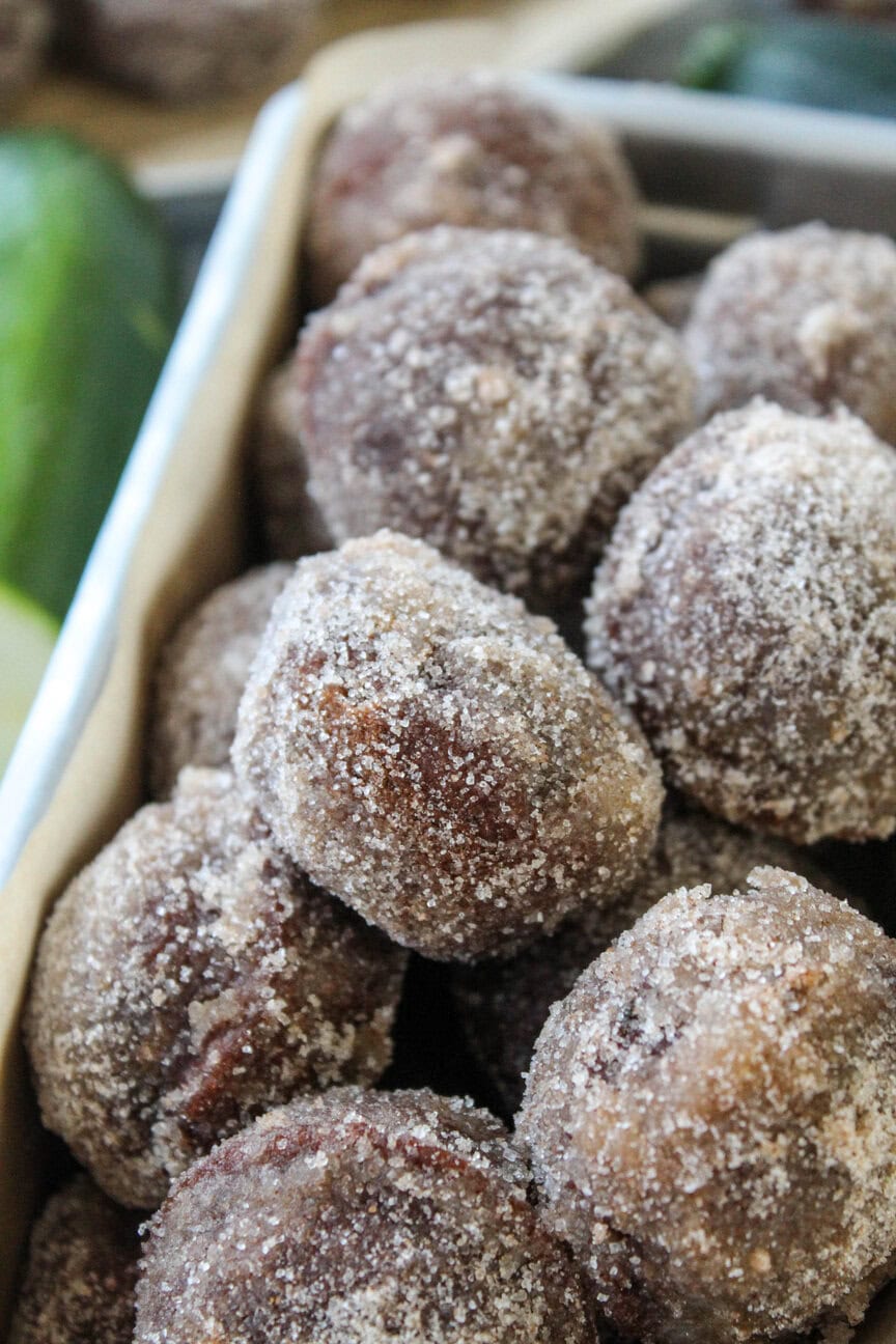 Mini Chocolate Zucchini Donut Muffins