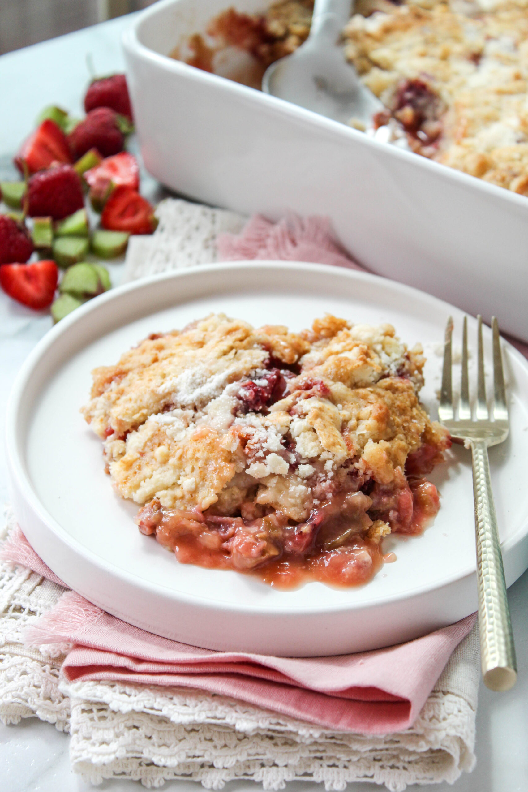 Strawberry Rhubarb Dump Cake