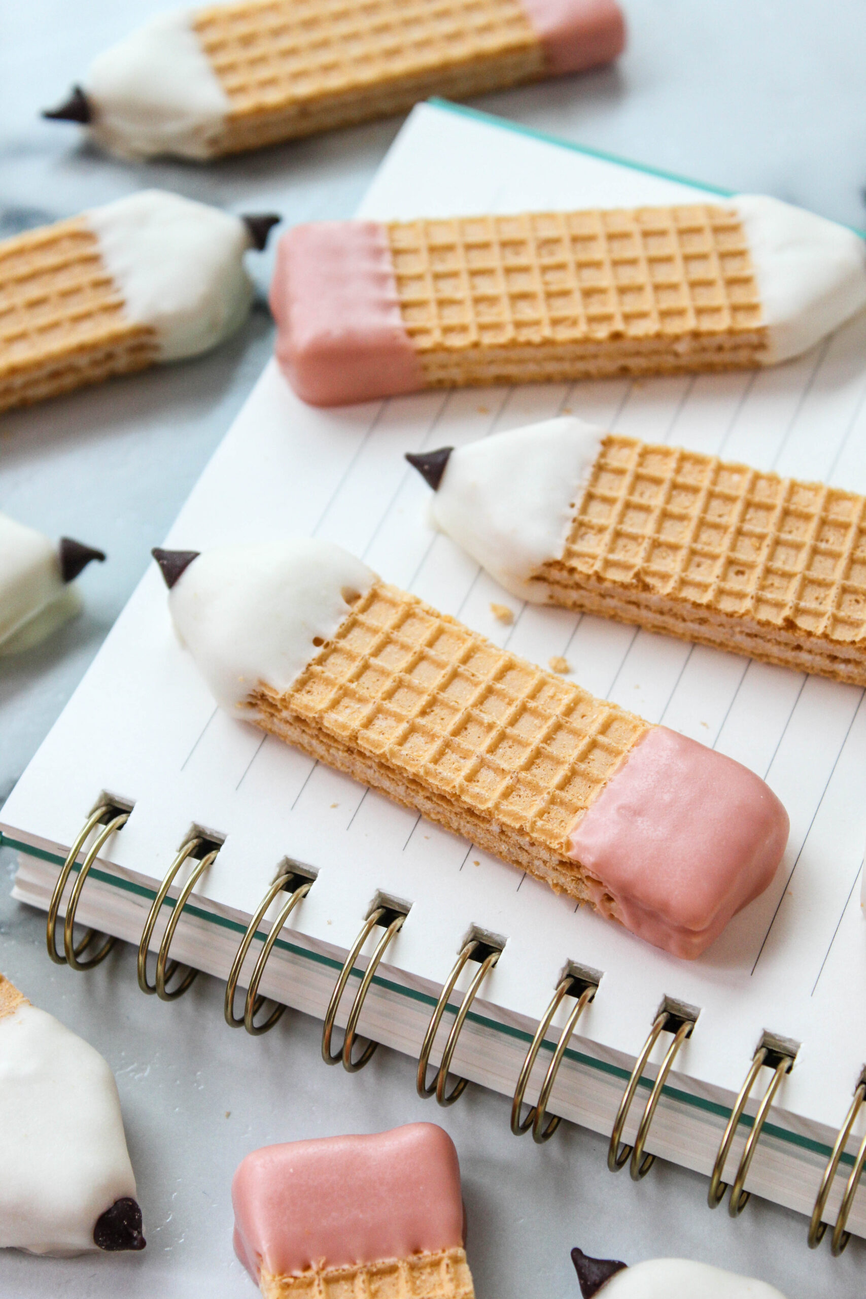 Back to School Pencil Wafer Cookies