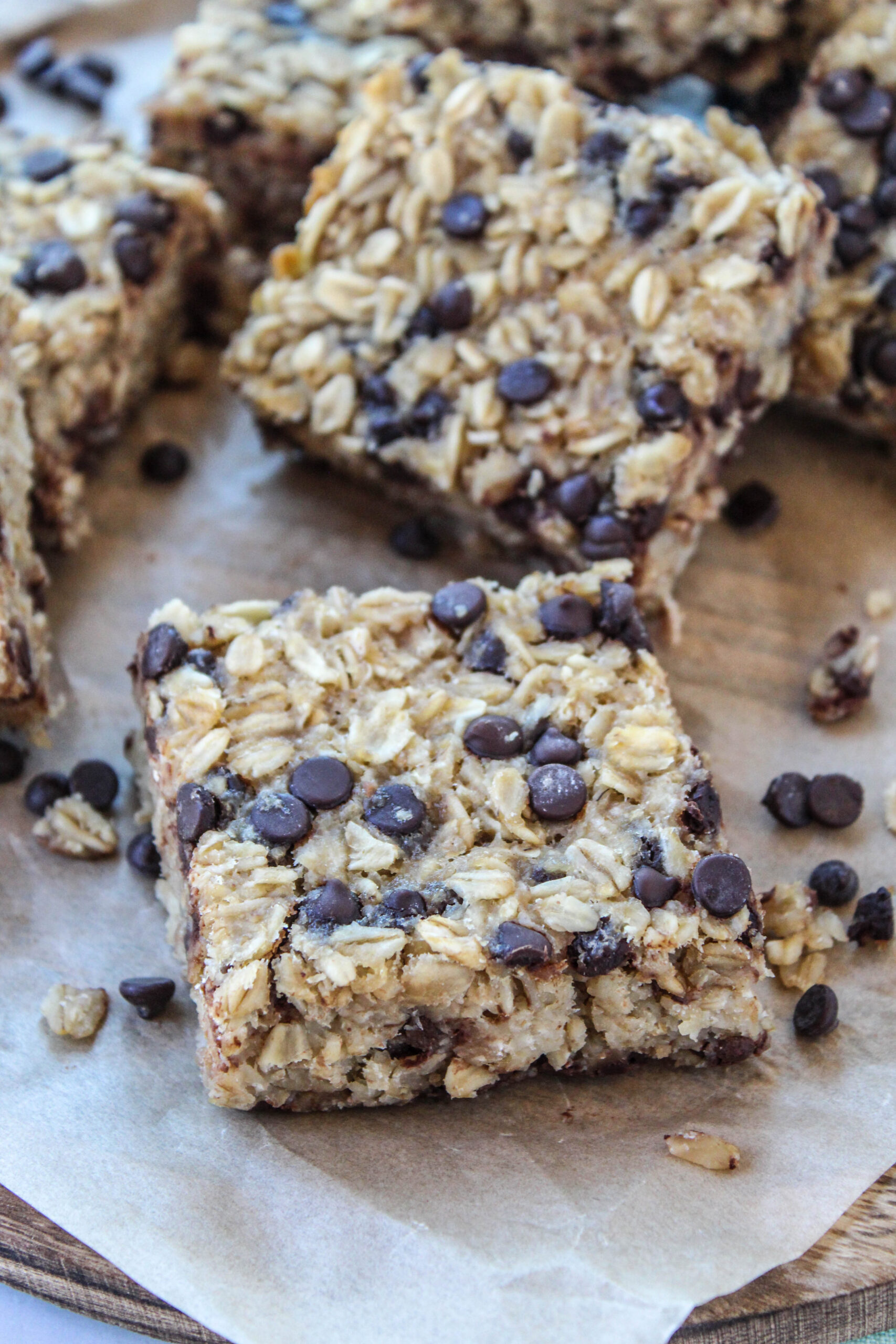 Easy Chocolate Chip Oatmeal Breakfast Squares