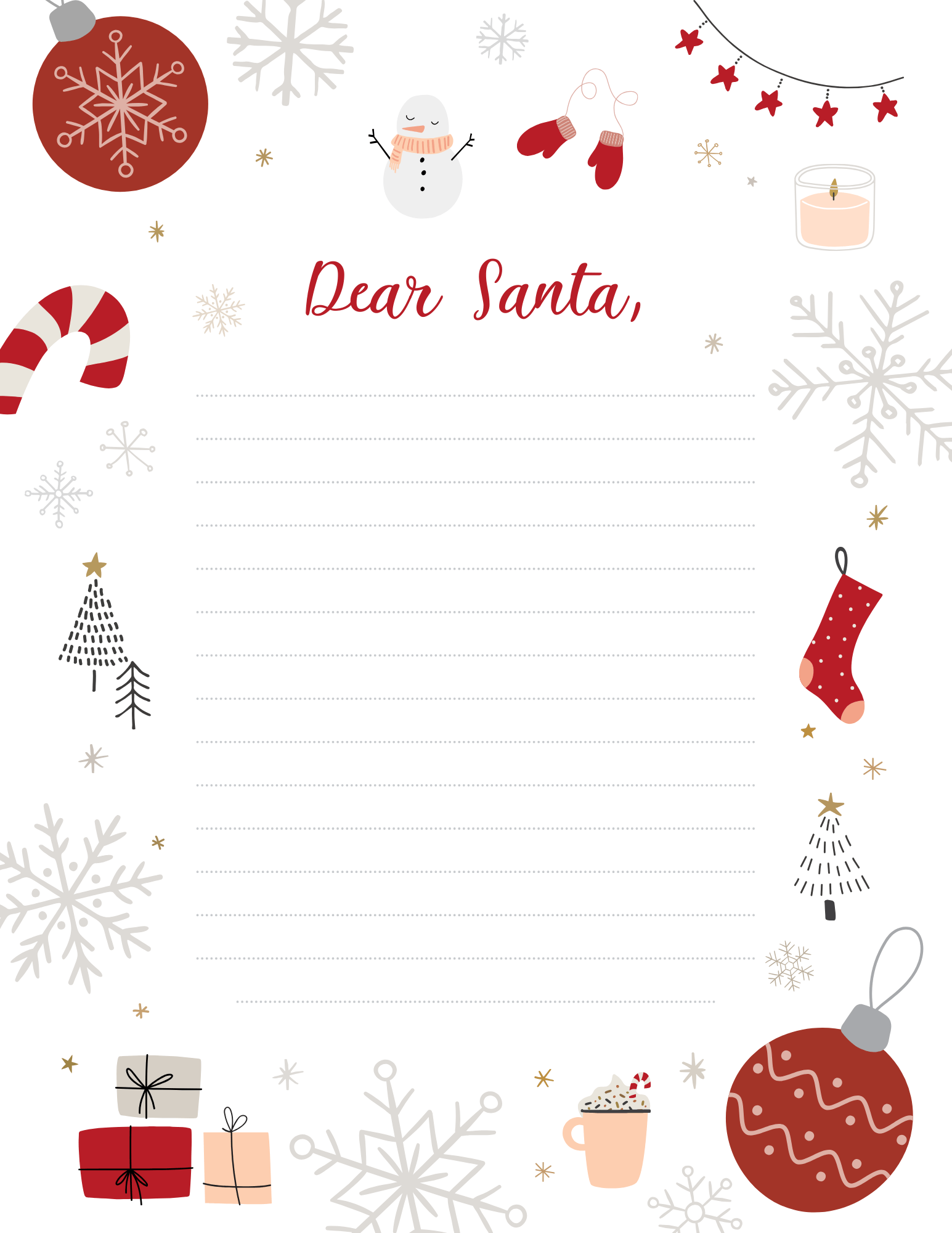 Free Printable Letters to Santa