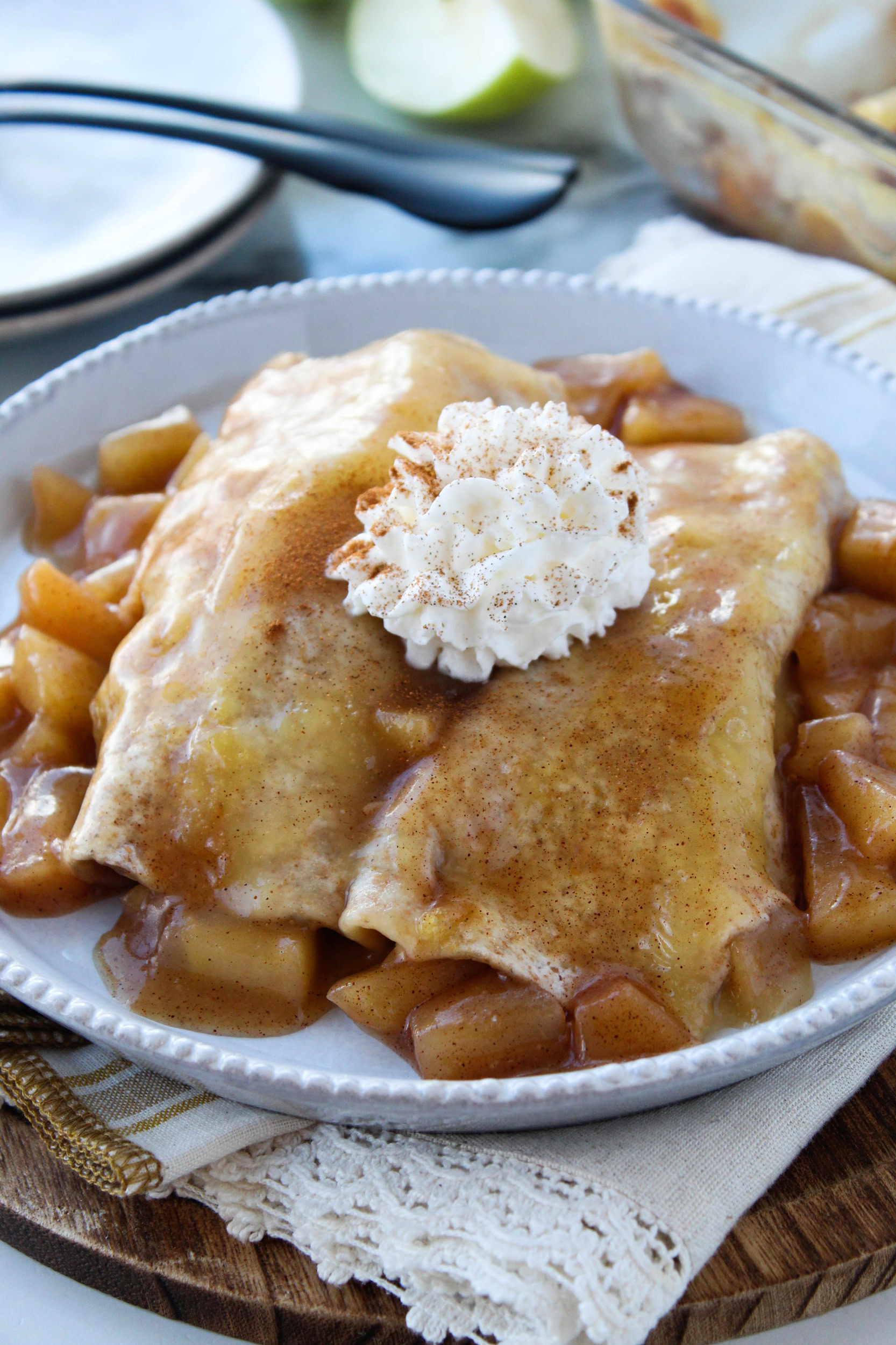 Healthy Apple Pie Enchiladas