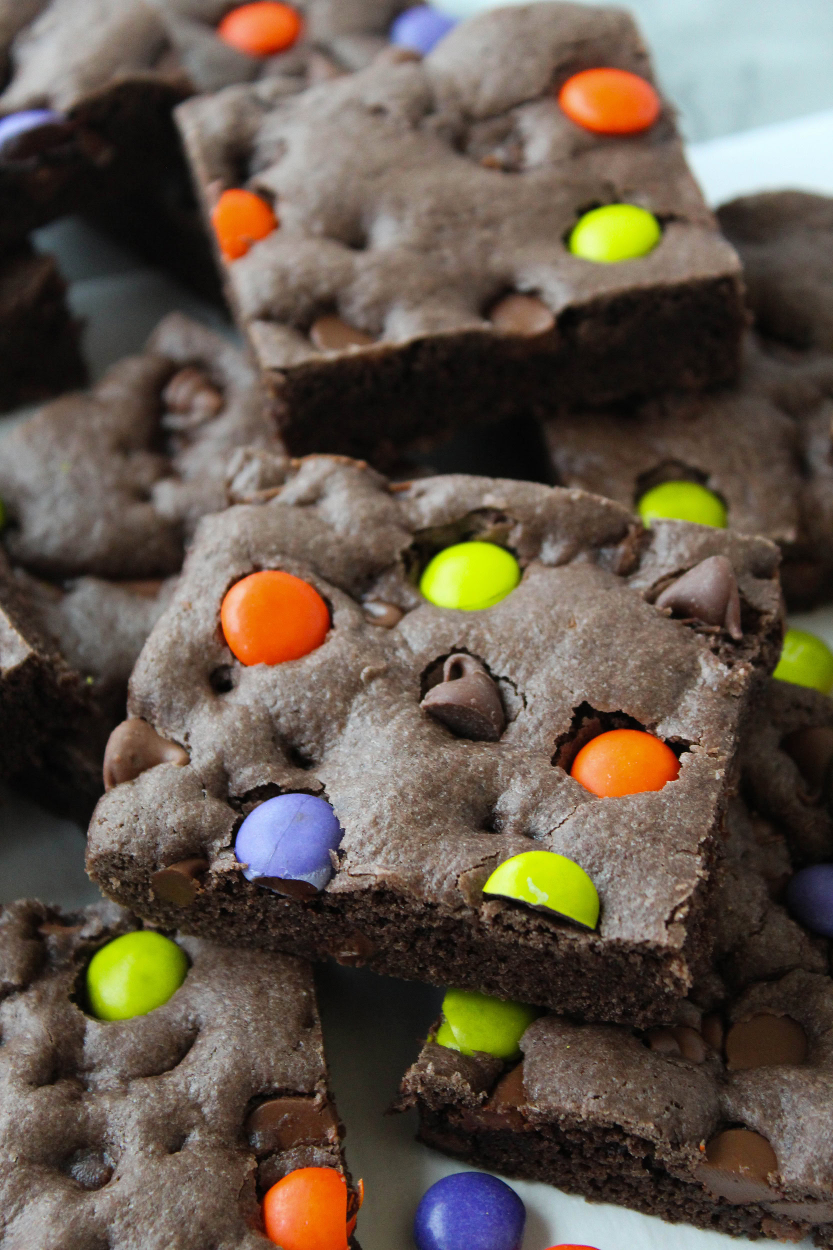 Halloween M&M Cake Mix Cookie Bar Recipe
