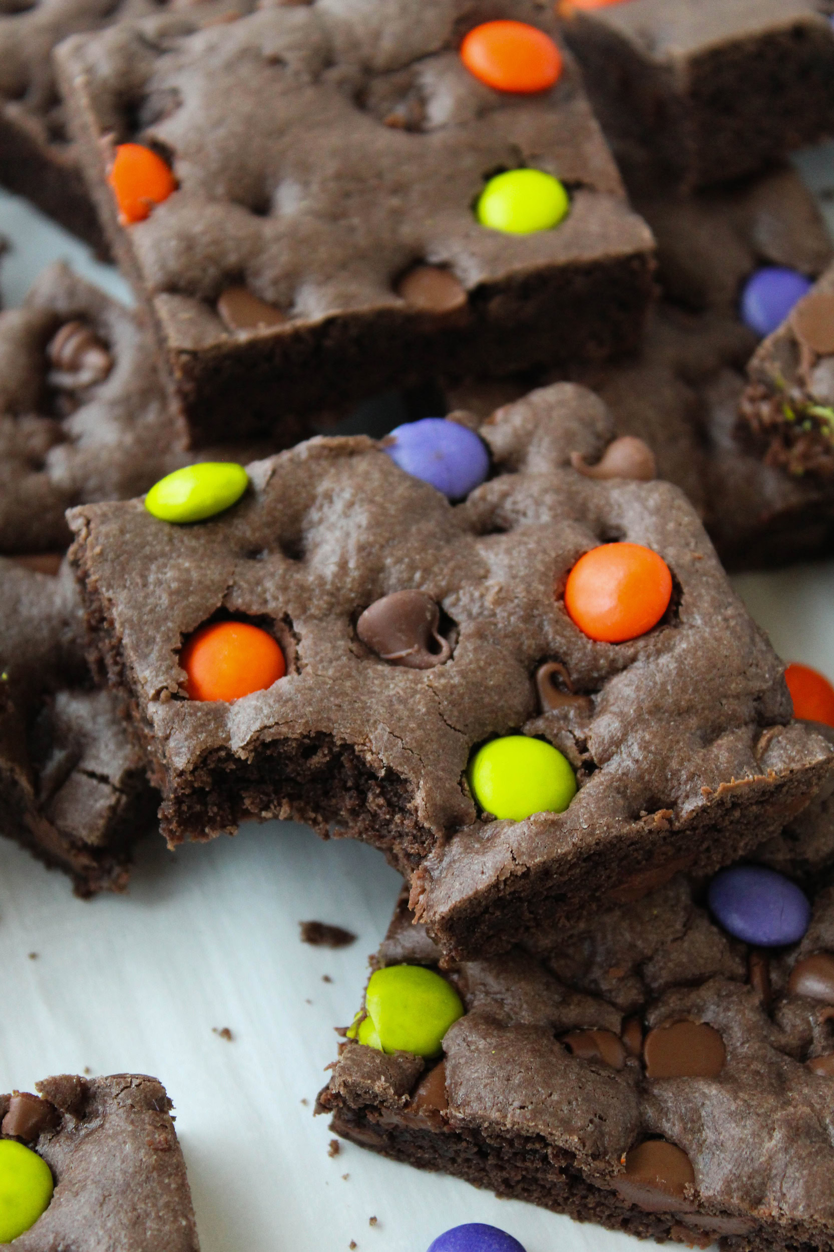 Halloween M&M Cake Mix Cookie Bar Recipe