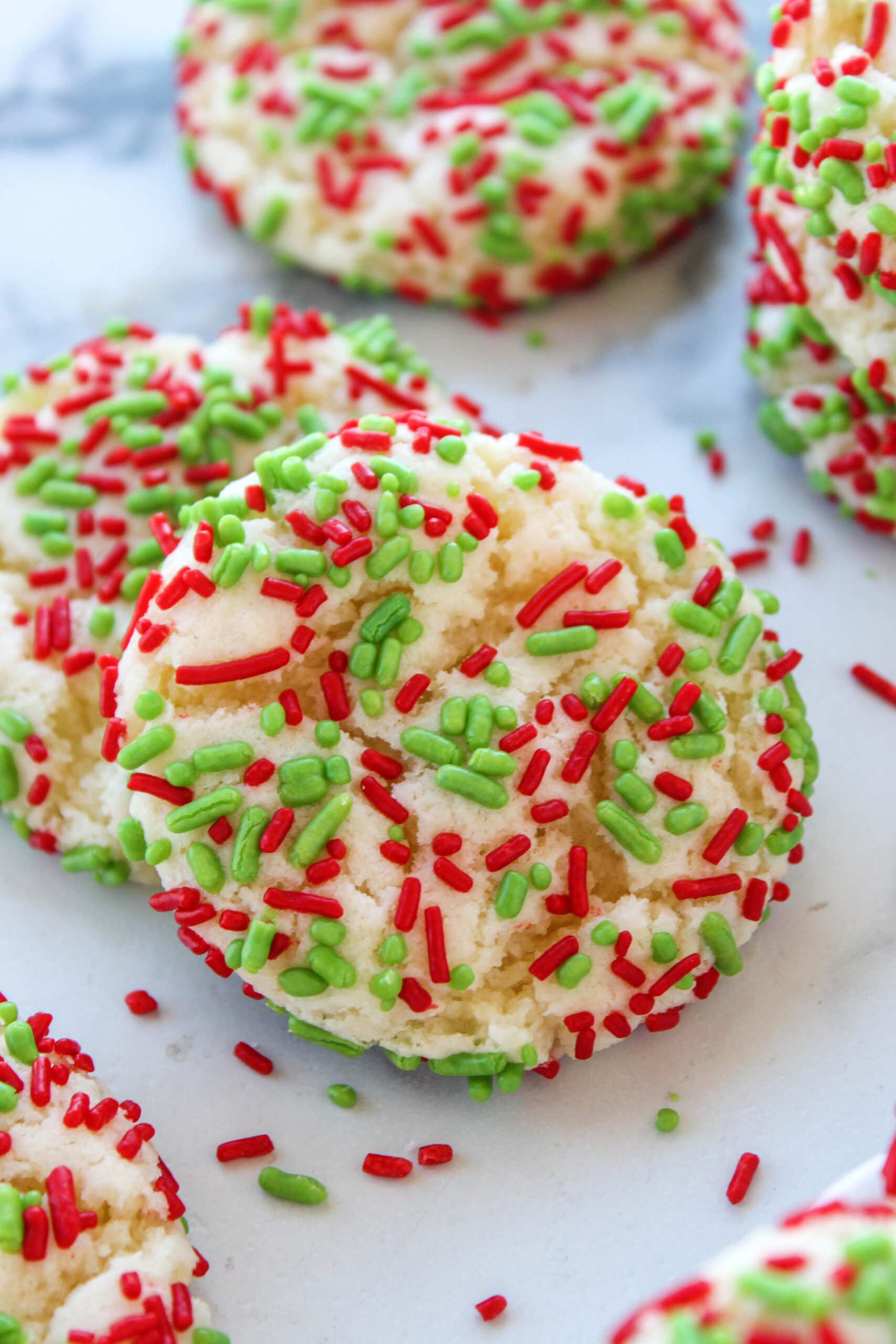 Christmas Sprinkle Cake Mix Cookies