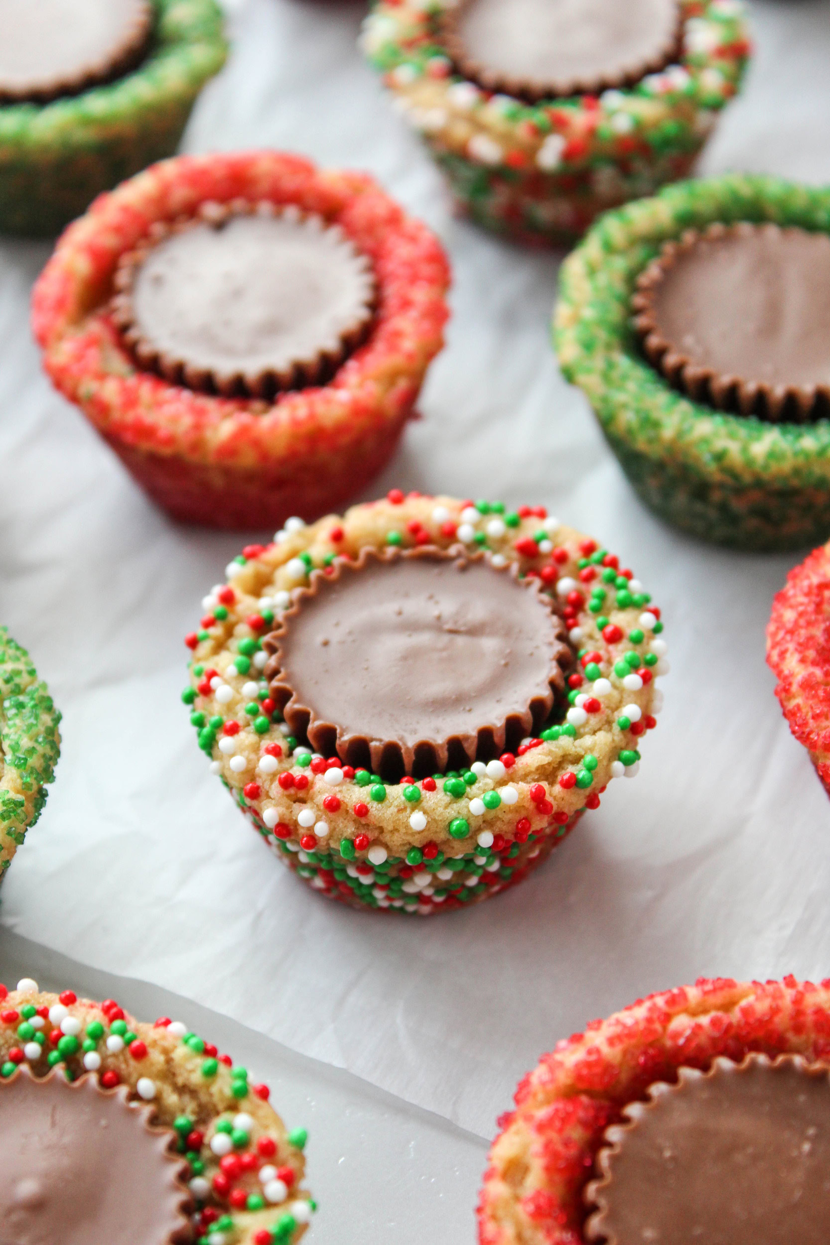 2-Ingredient Peanut Butter Cup Christmas Cookies