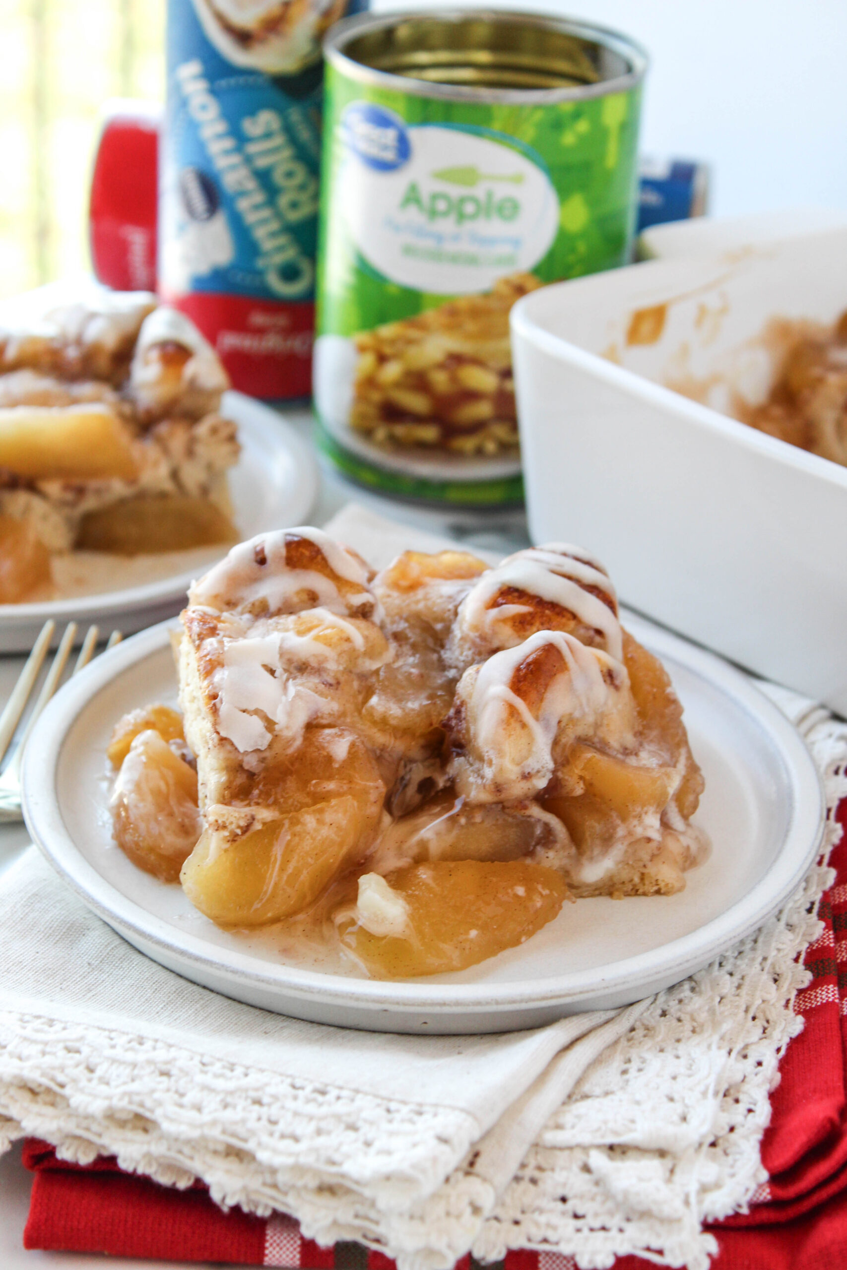 2-Ingredient Apple Cinnamon Roll Bake