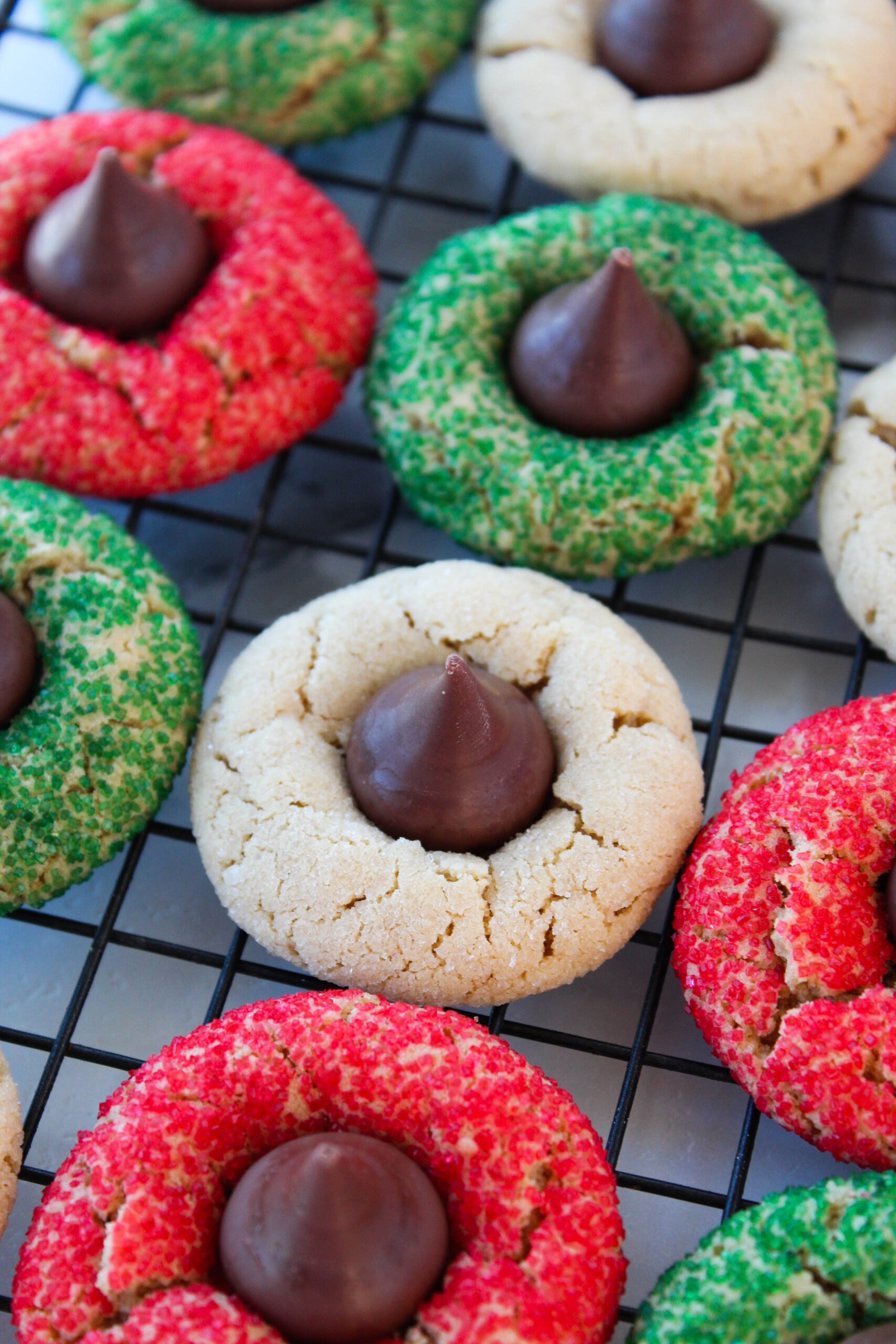Christmas Peanut Butter Blossoms