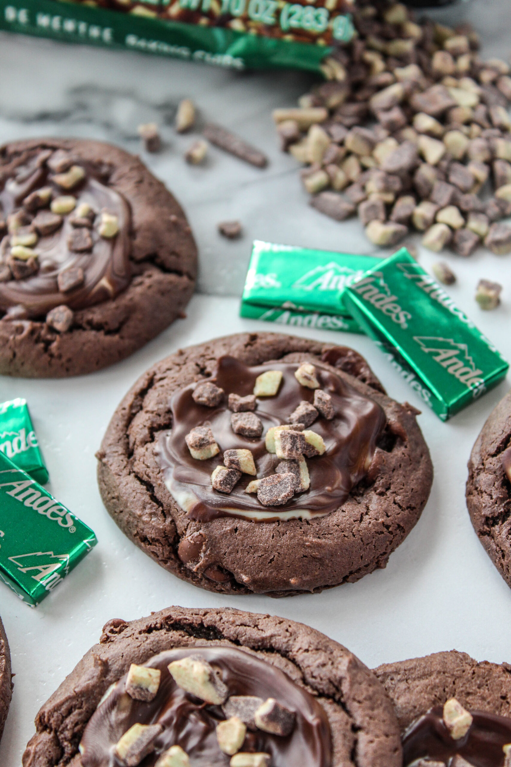 Andes Mint Cake Mix Cookies