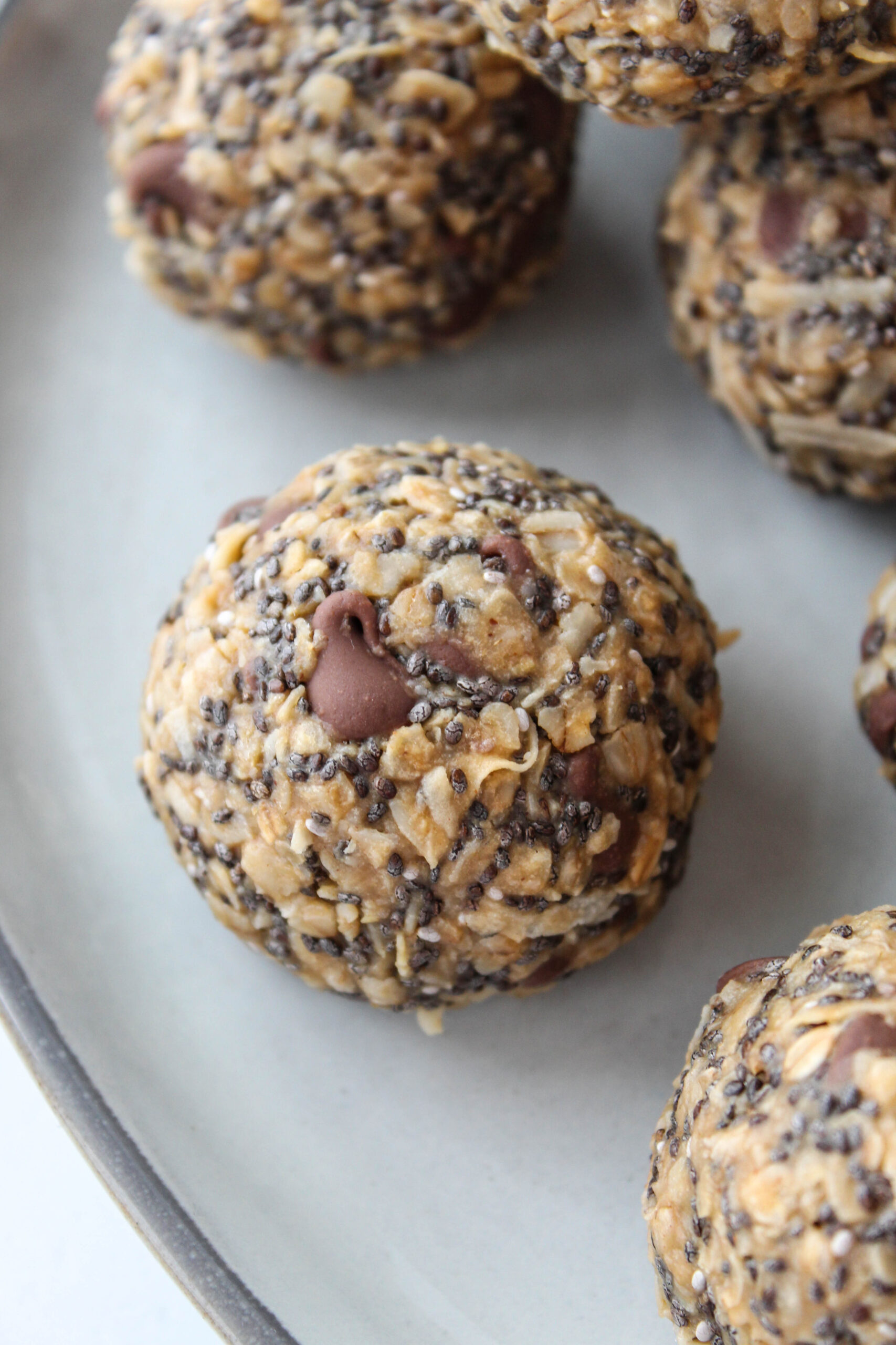 Homemade chia seed energy balls made with wholesome ingredients