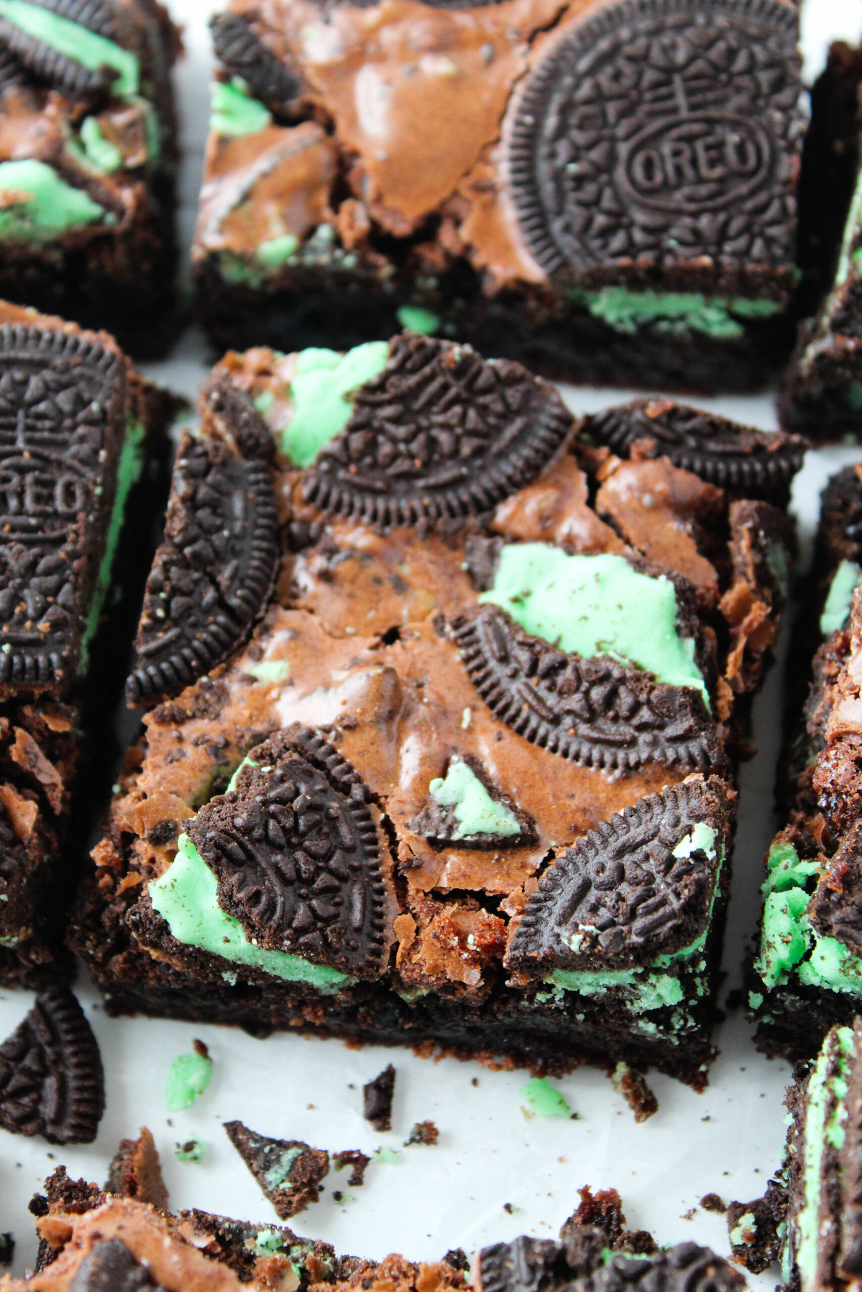 Mint Oreo Brownies