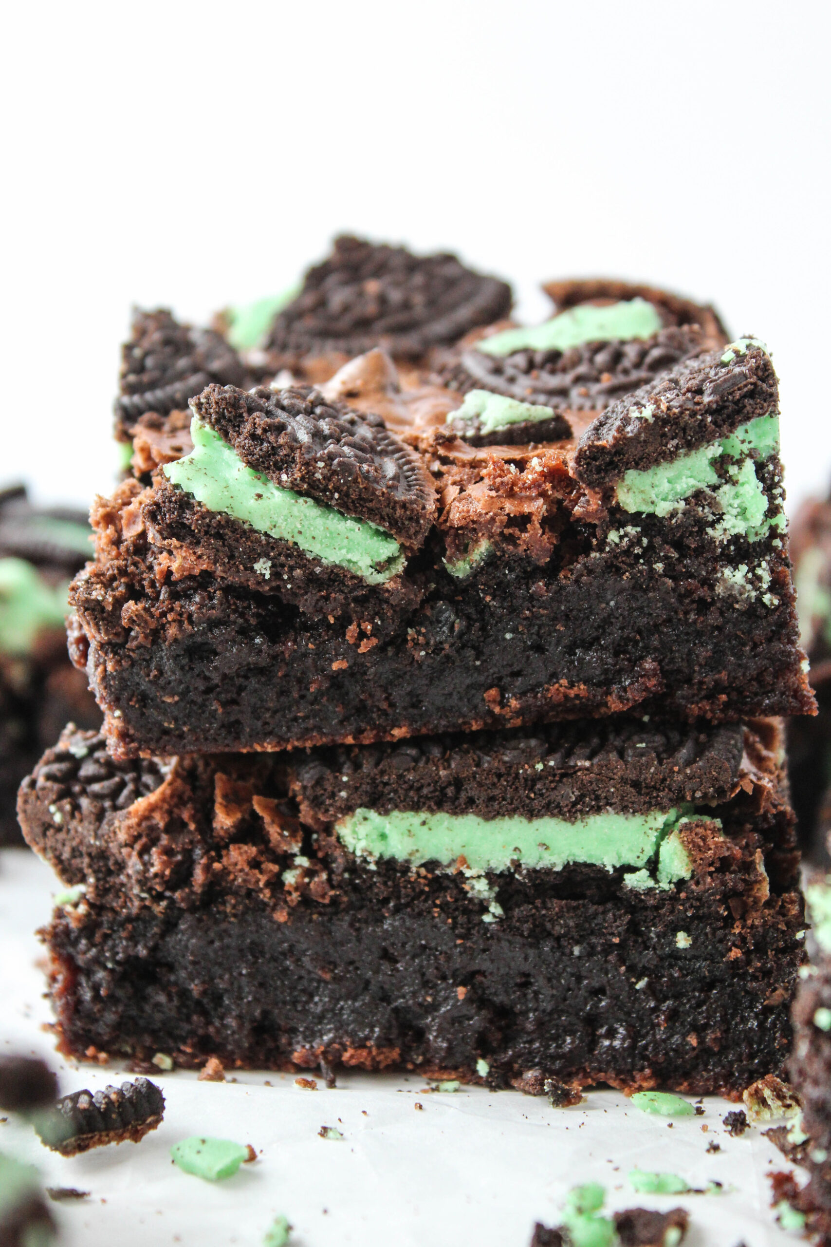 Mint Oreo Brownies