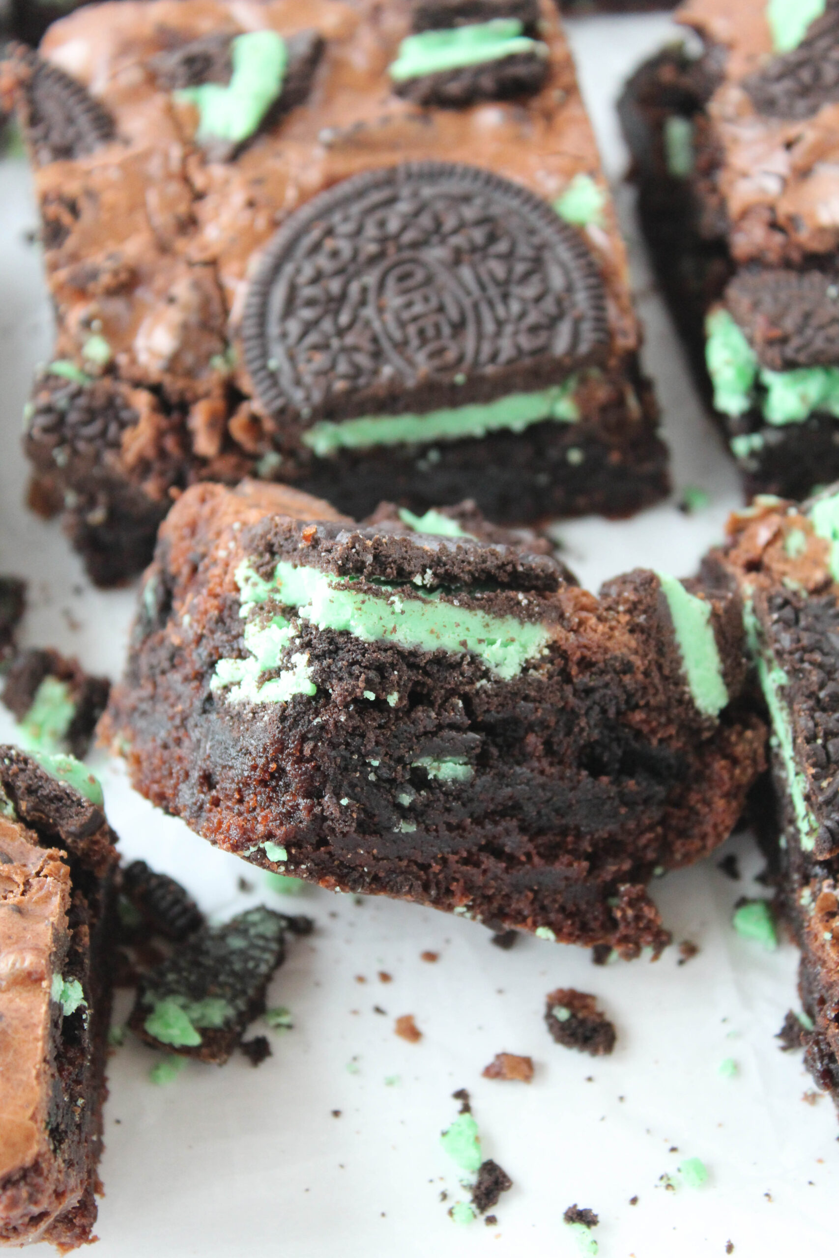 Mint Oreo Brownies