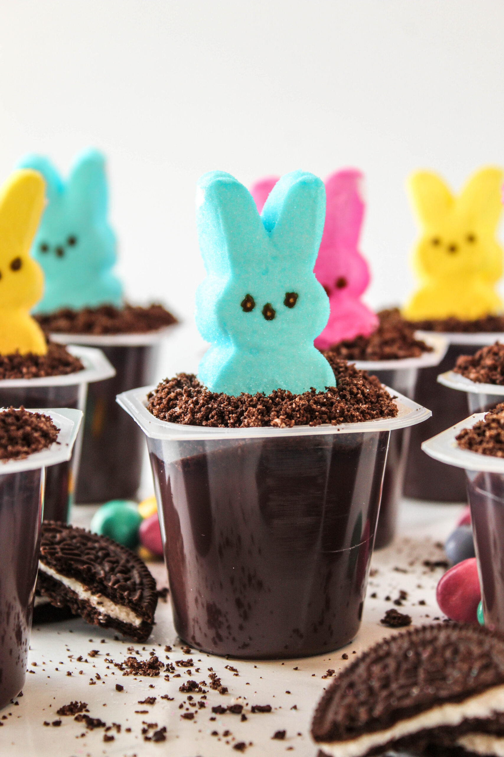 Easter Dirt Cake Pudding Cups