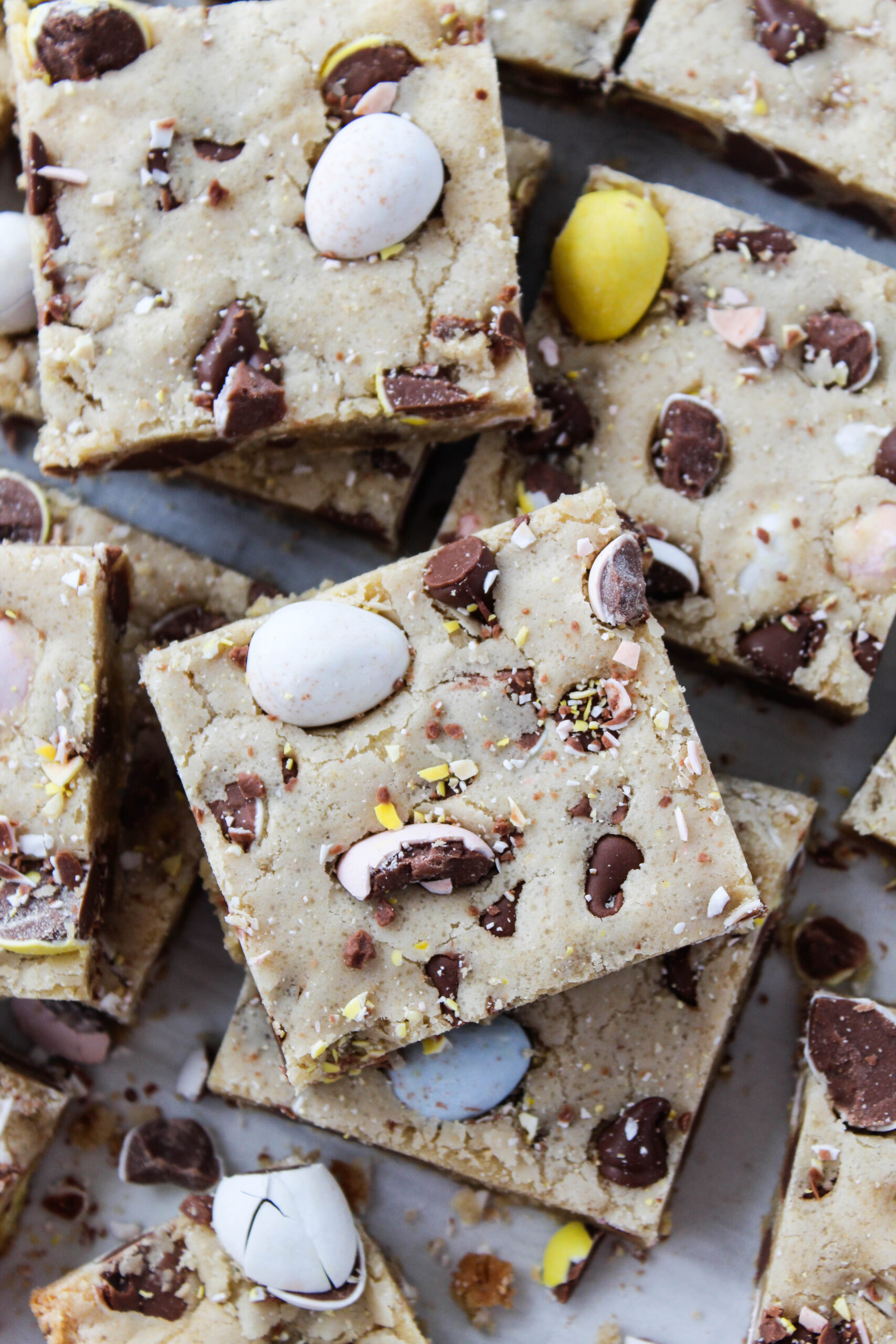 Mini Cadbury Egg Cookie Bars