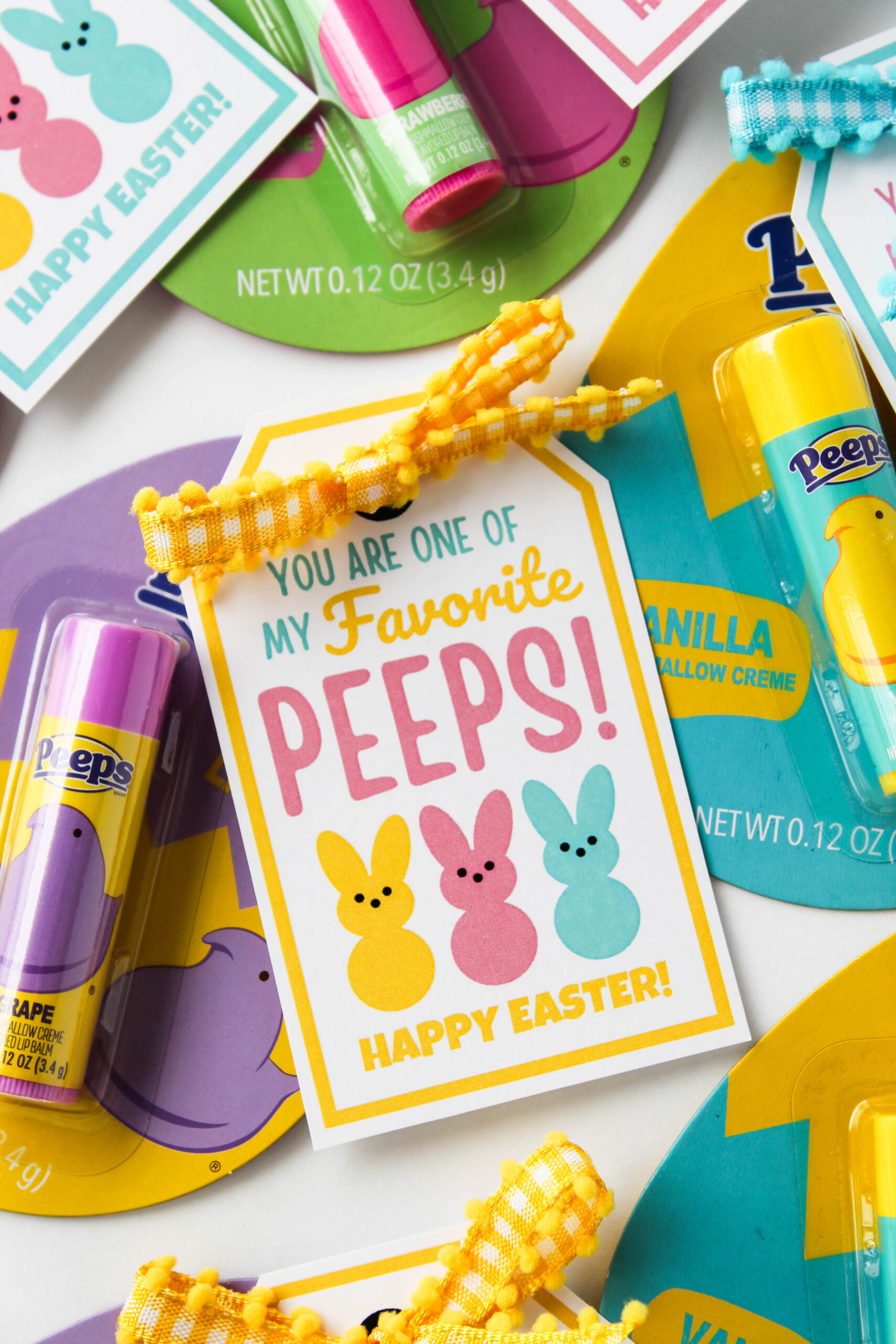 You are One of My Favorite Peeps Free Printable Gift Tags